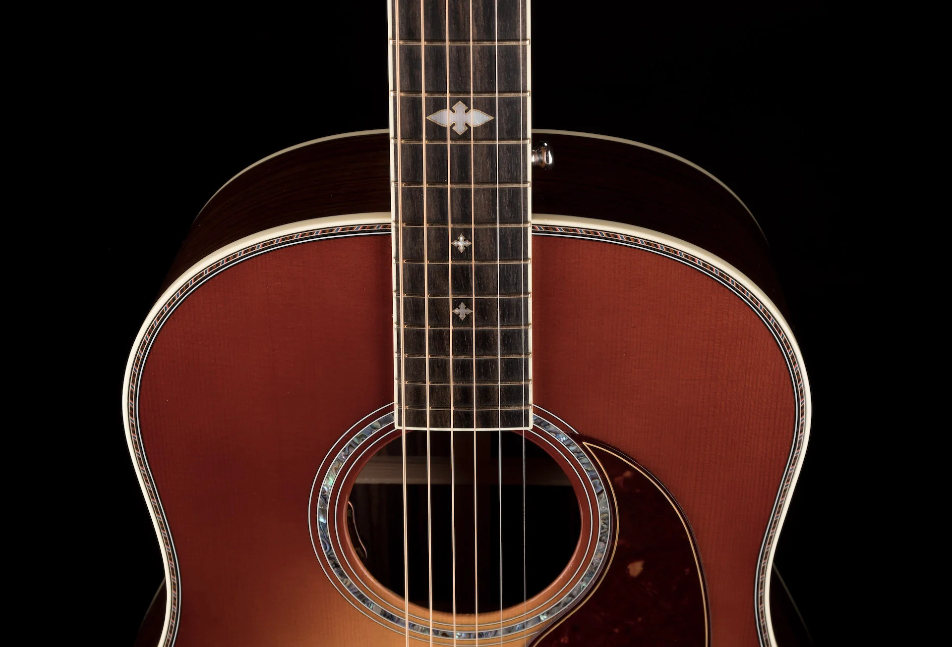 Pre Owned 2022 Gibson Custom Shop J-45 Deluxe Rosewood Rosewood Burst with OHSC - Image 3