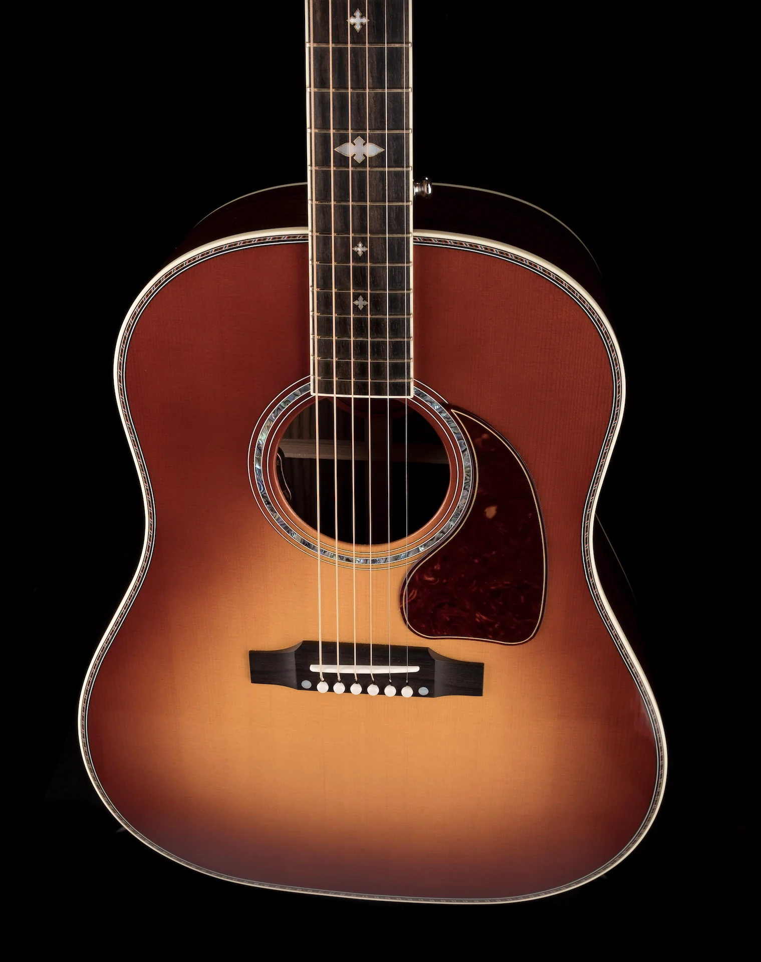 Pre Owned 2022 Gibson Custom Shop J-45 Deluxe Rosewood Rosewood Burst with OHSC - Image 4