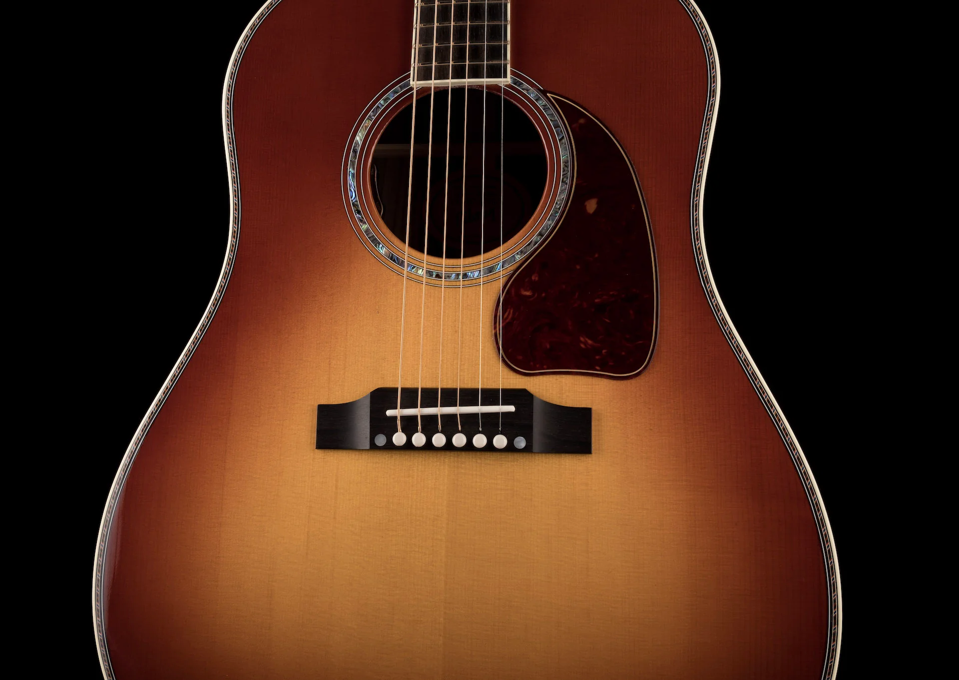 Pre Owned 2022 Gibson Custom Shop J-45 Deluxe Rosewood Rosewood Burst with OHSC - Image 6