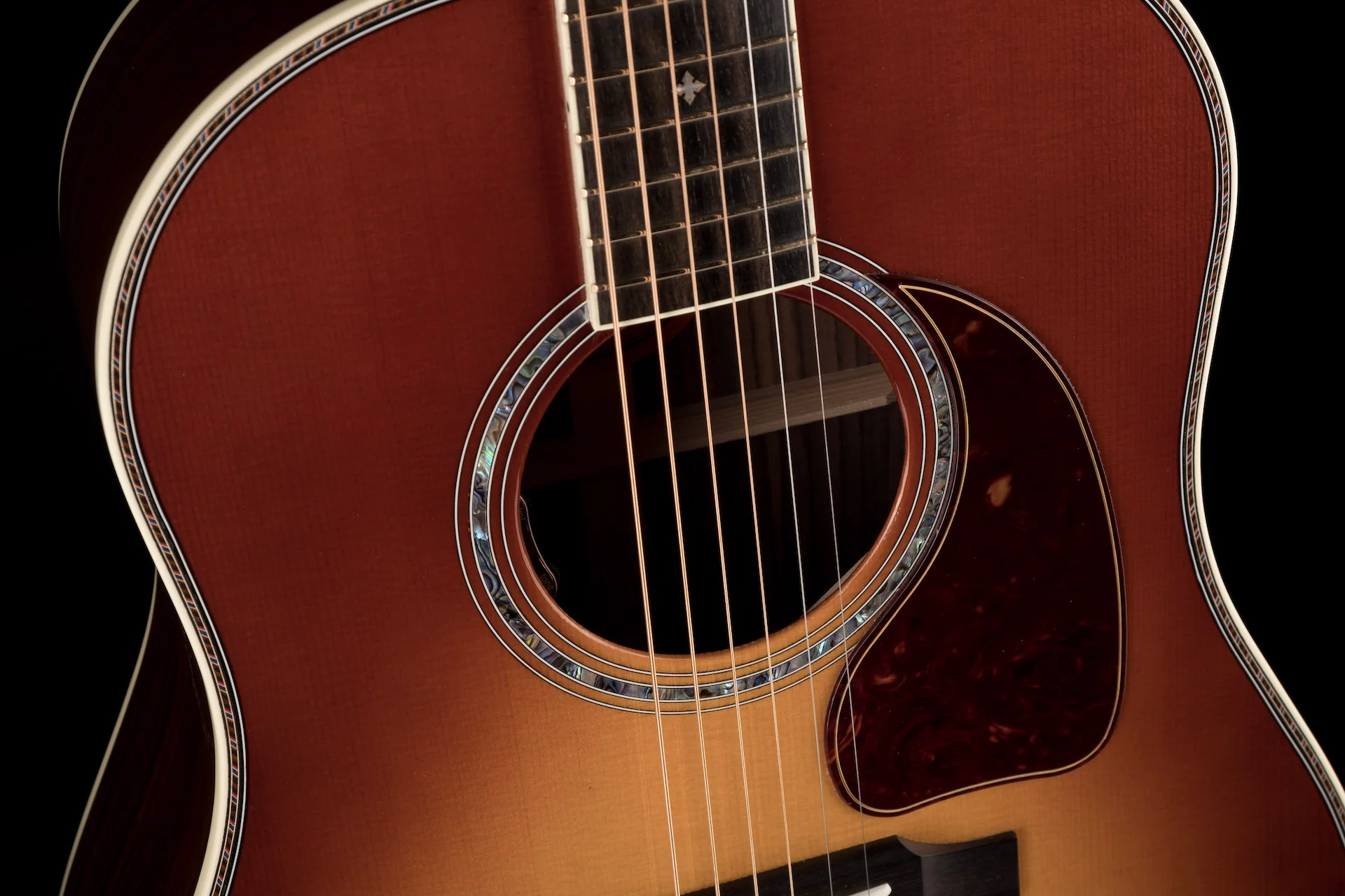 Pre Owned 2022 Gibson Custom Shop J-45 Deluxe Rosewood Rosewood Burst with OHSC - Image 7