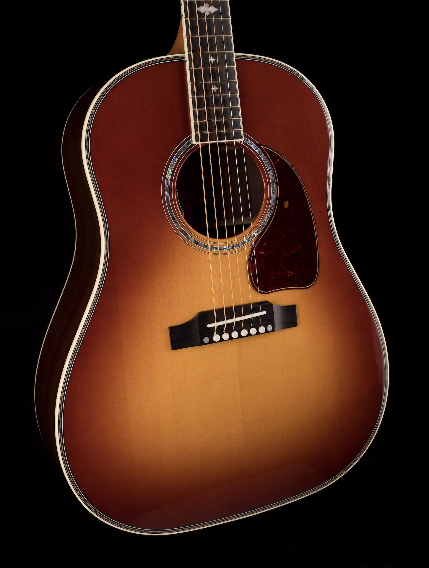 Pre Owned 2022 Gibson Custom Shop J-45 Deluxe Rosewood Rosewood Burst with OHSC - Image 8
