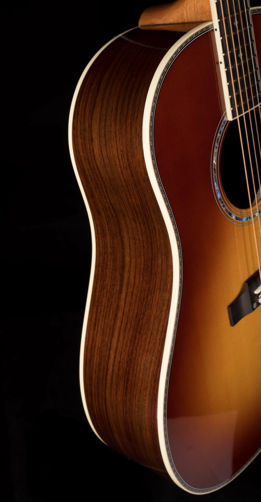 Pre Owned 2022 Gibson Custom Shop J-45 Deluxe Rosewood Rosewood Burst with OHSC - Image 9