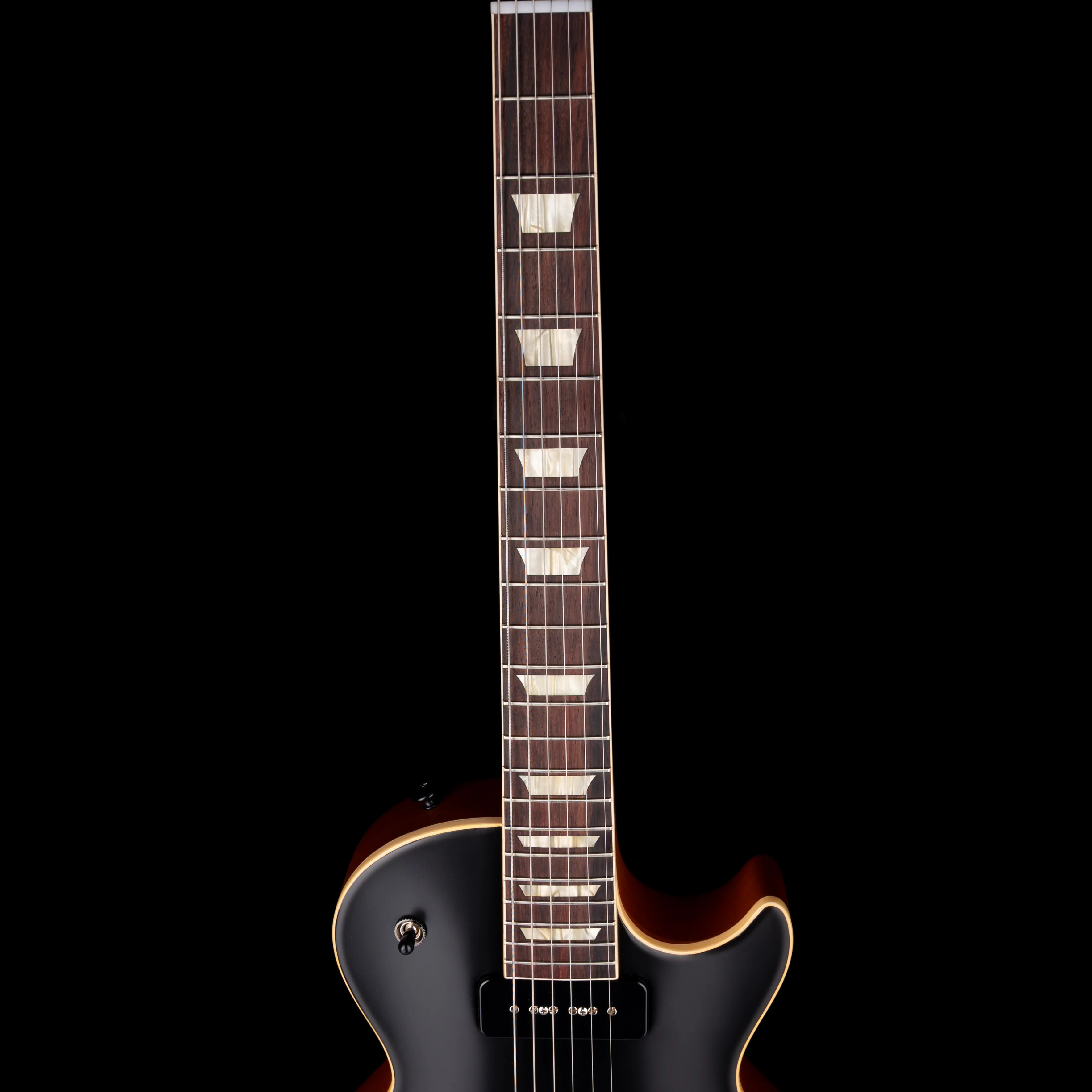 Pre Owned Gibson Mod '54 Les Paul Standard Dual Pickup Smooth Black Satin w OHSC - Image 7