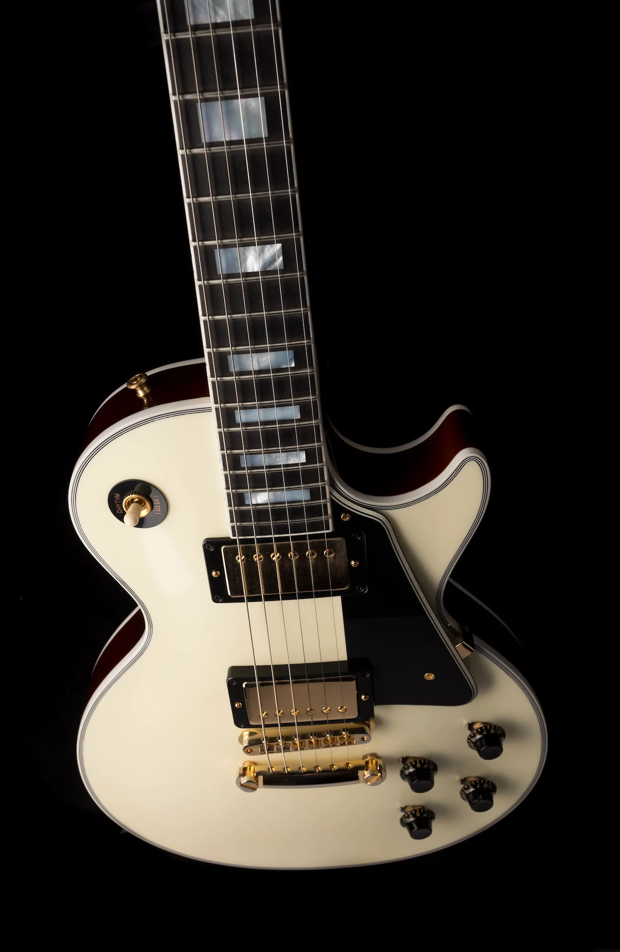 Pre-Owned 2021 Gibson Mod Collection 1957 Les Paul Custom Reissue Ivory Sandwich with OHSC - Image 4
