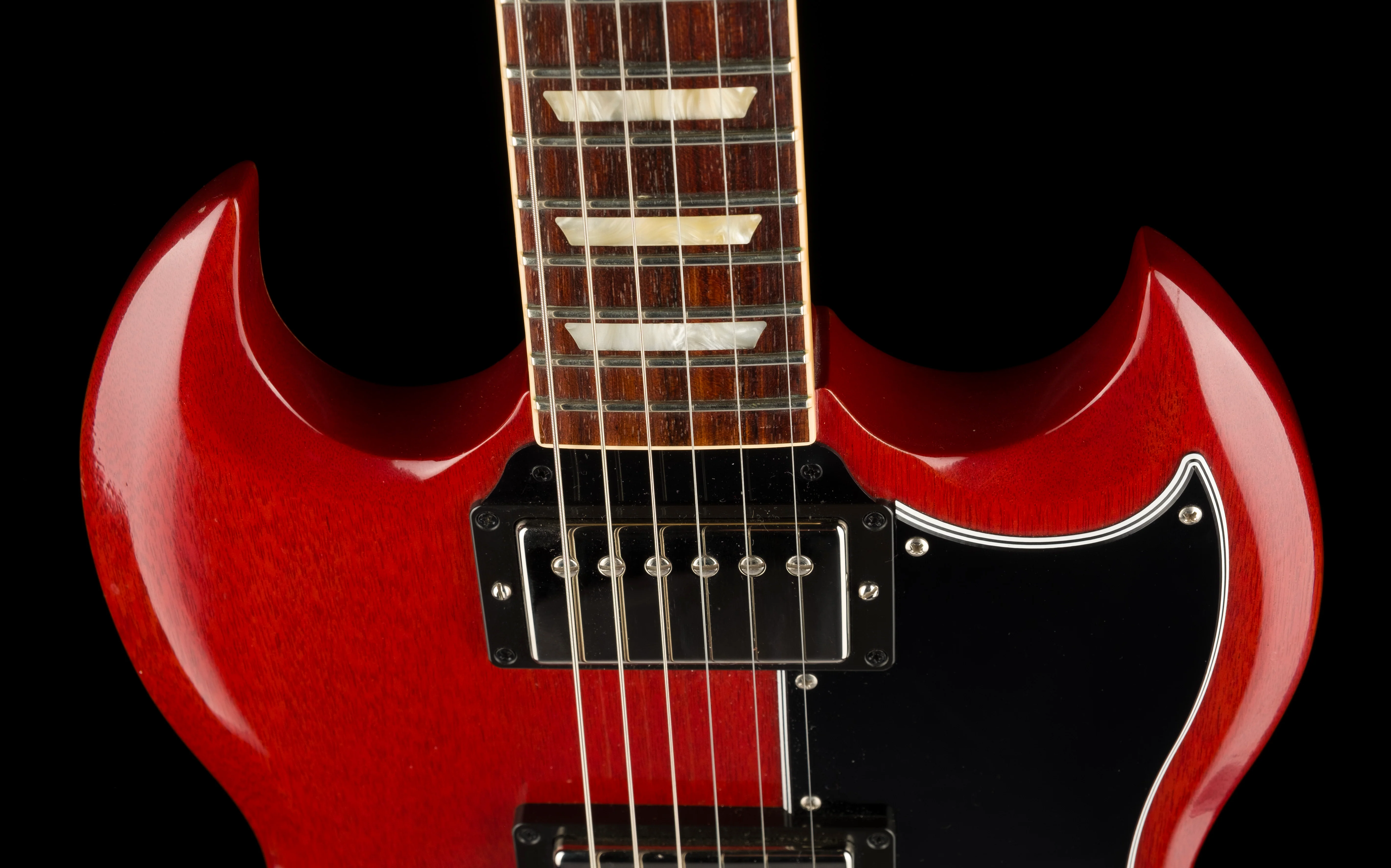 Pre Owned Gibson SG Standard '61 Stop Bar Vintage Cherry With OHSC - Image 3