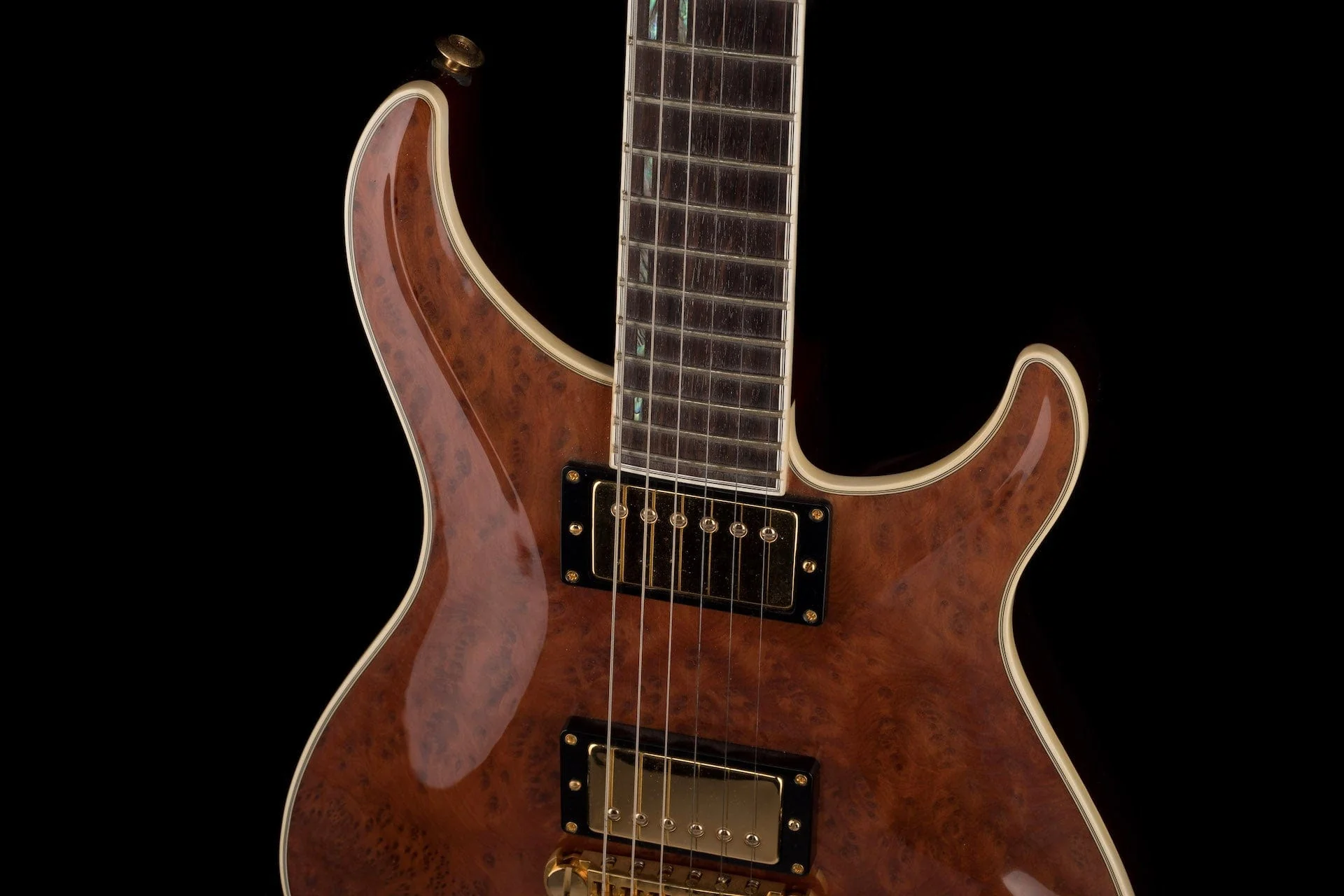 Pre-Owned 2006 Giffin Standard Hollowbody Redwood Burl Top with OHSC - Image 3