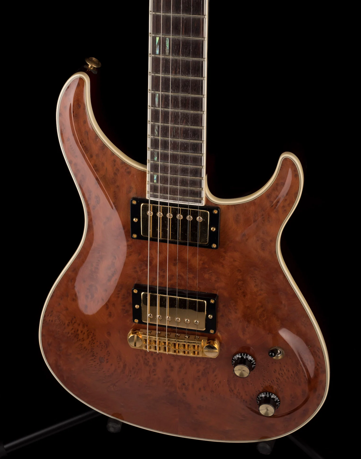 Pre-Owned 2006 Giffin Standard Hollowbody Redwood Burl Top with OHSC - Image 4