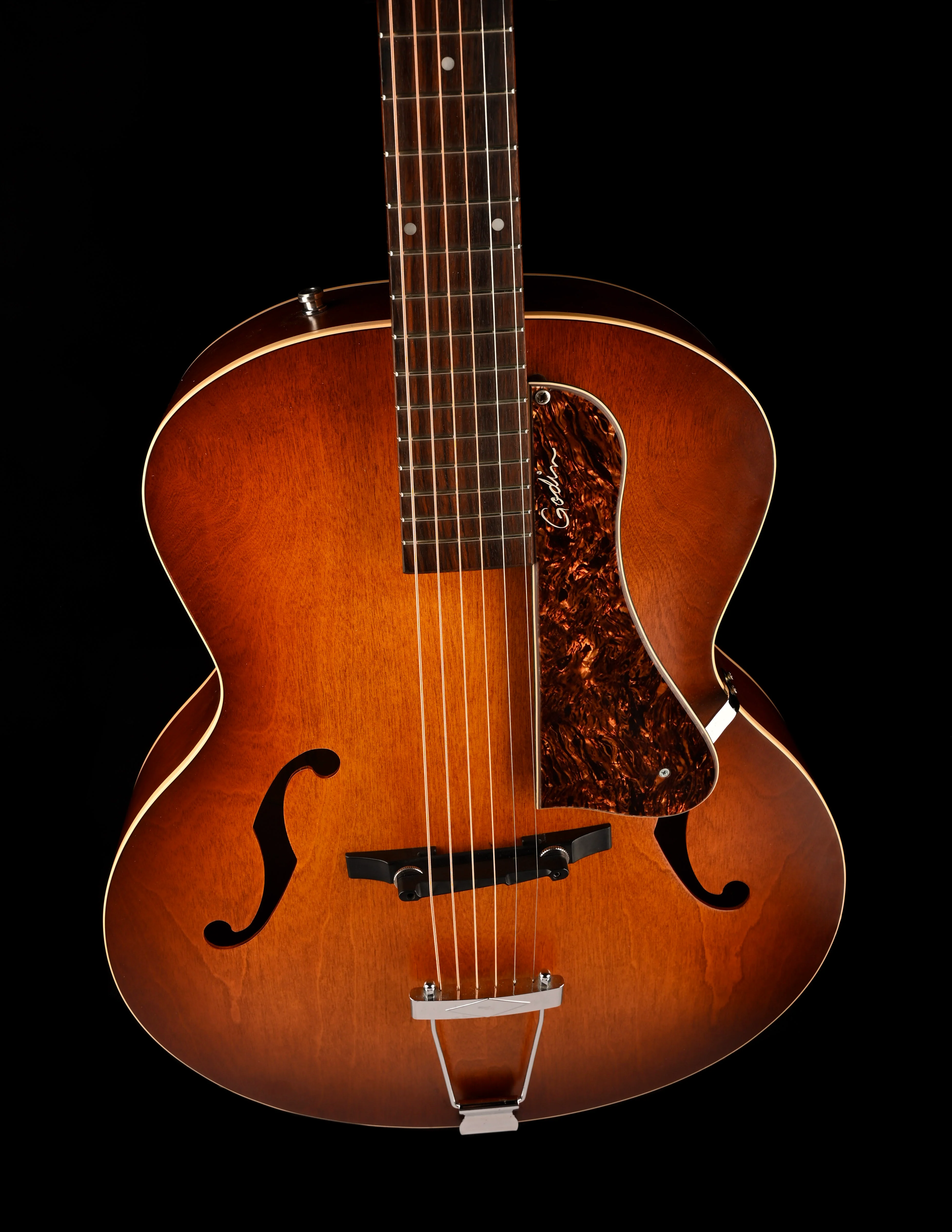 Used Godin 5th Avenue Kingpin Archtop Cognac Burst With Case - Image 4
