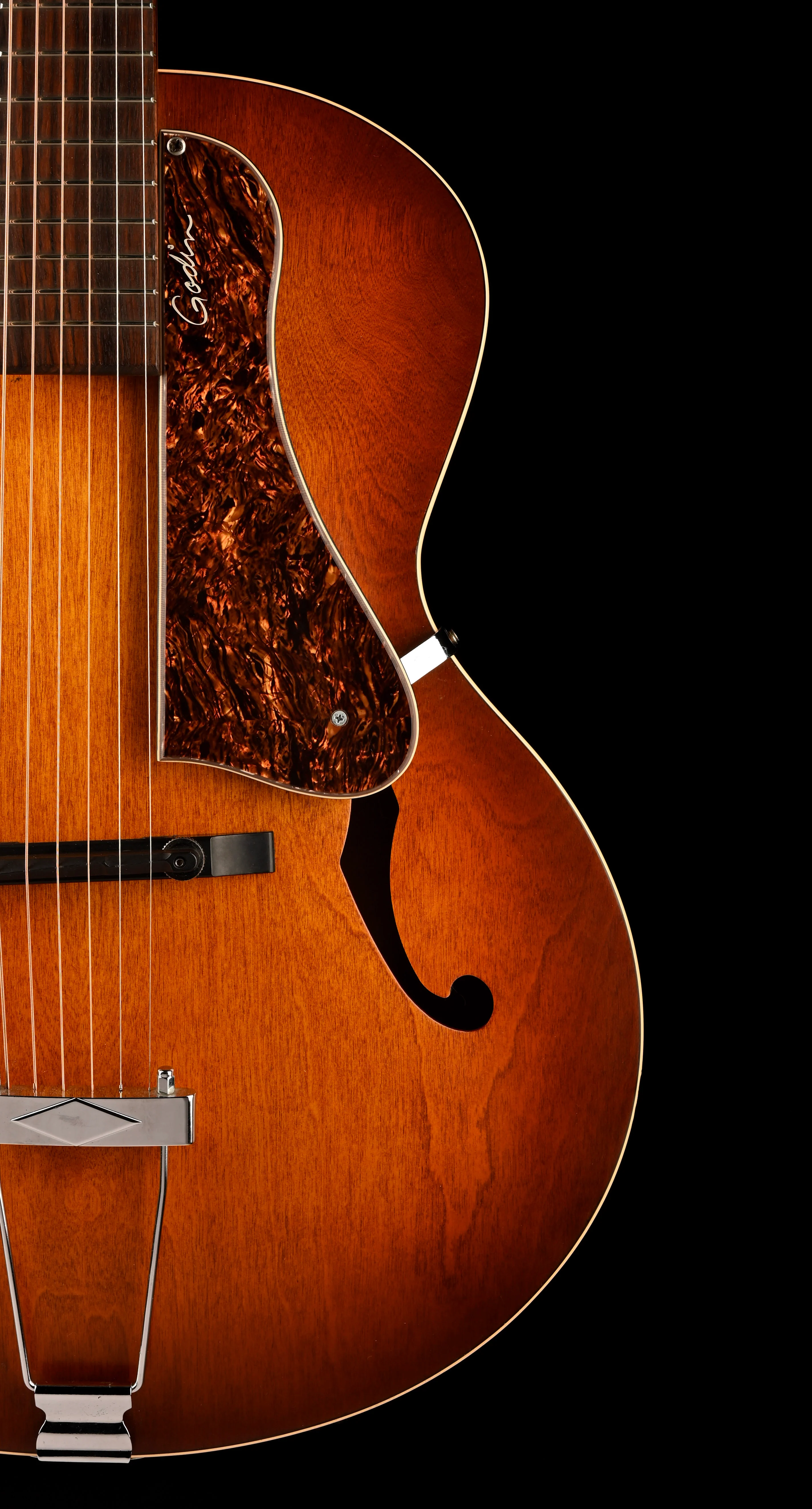 Used Godin 5th Avenue Kingpin Archtop Cognac Burst With Case - Image 7
