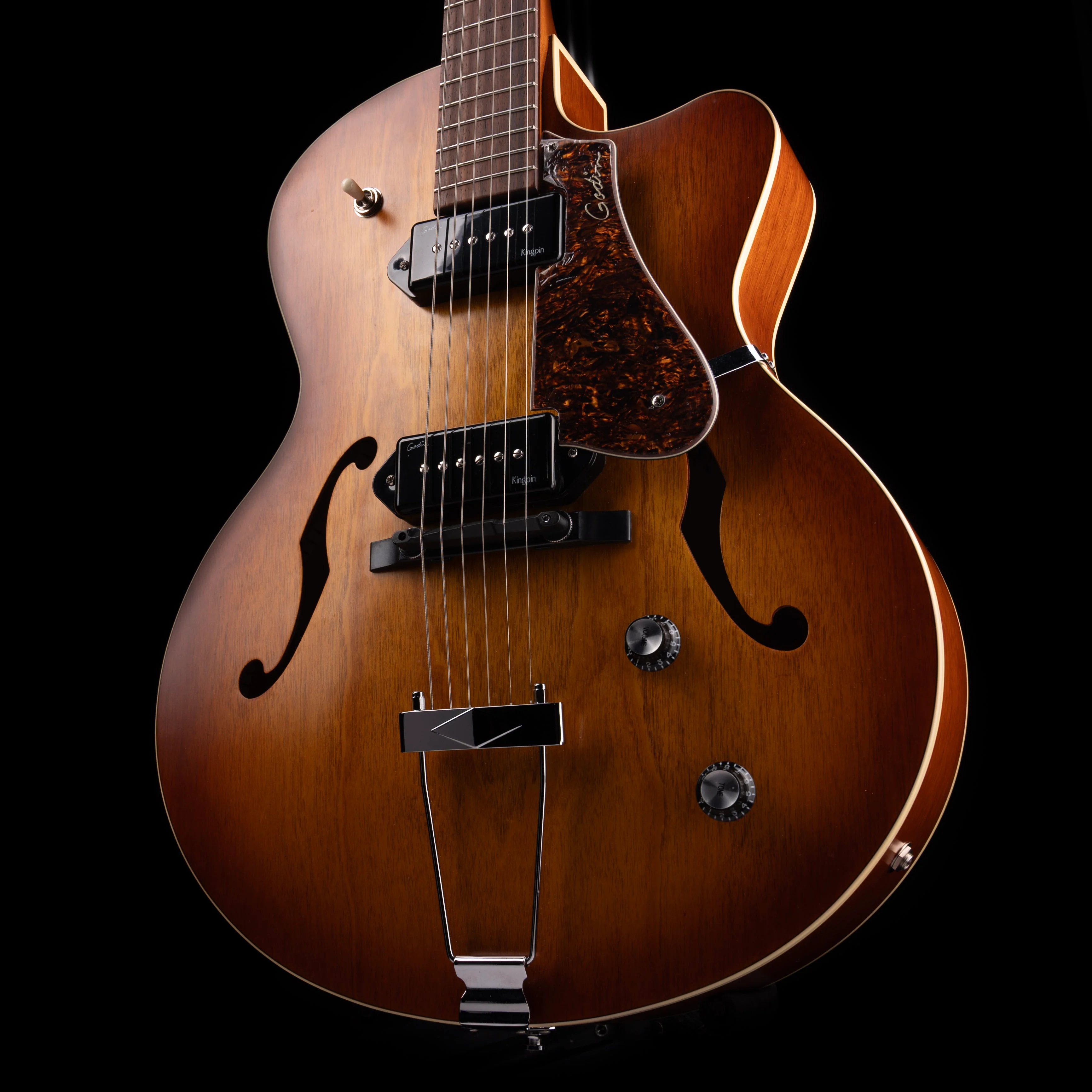 Pre-Owned Godin 5th Avenue CW Kingpin II Cognac Burst With OHSC - Image 3