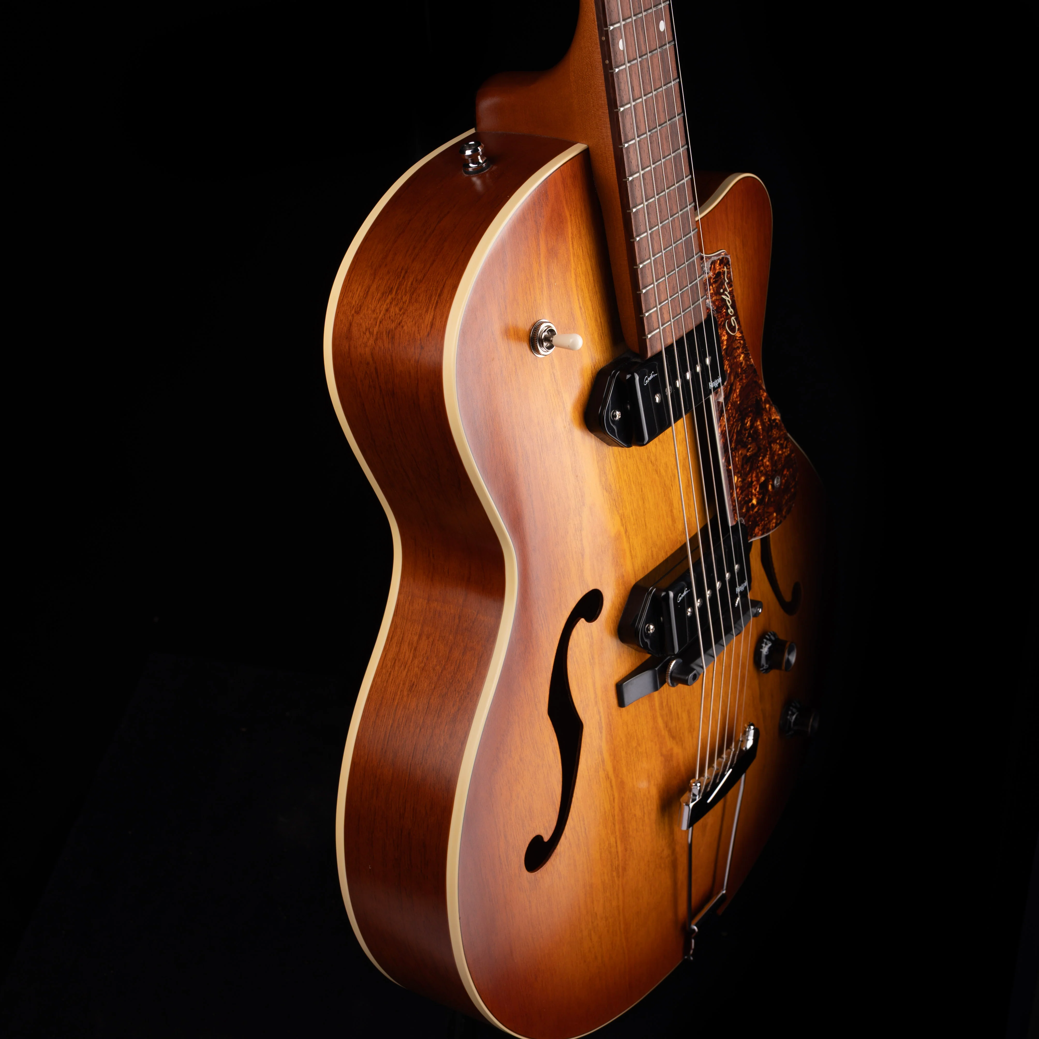 Pre-Owned Godin 5th Avenue CW Kingpin II Cognac Burst With OHSC - Image 7