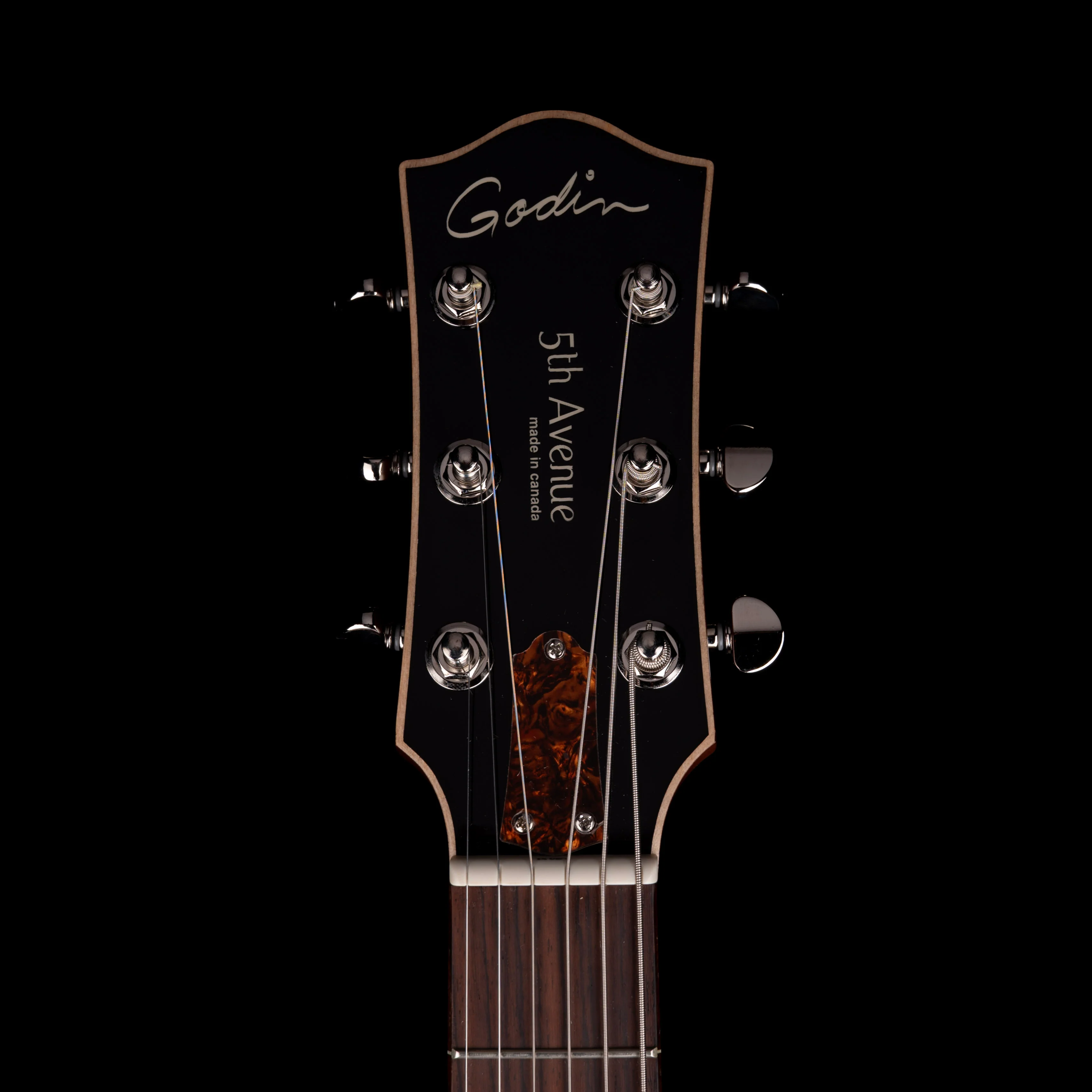Pre Owned Godin 5th Avenue Kingpin P90 Cognac Burst Archtop Hollow-Body Left-Handed With OSSC - Image 8