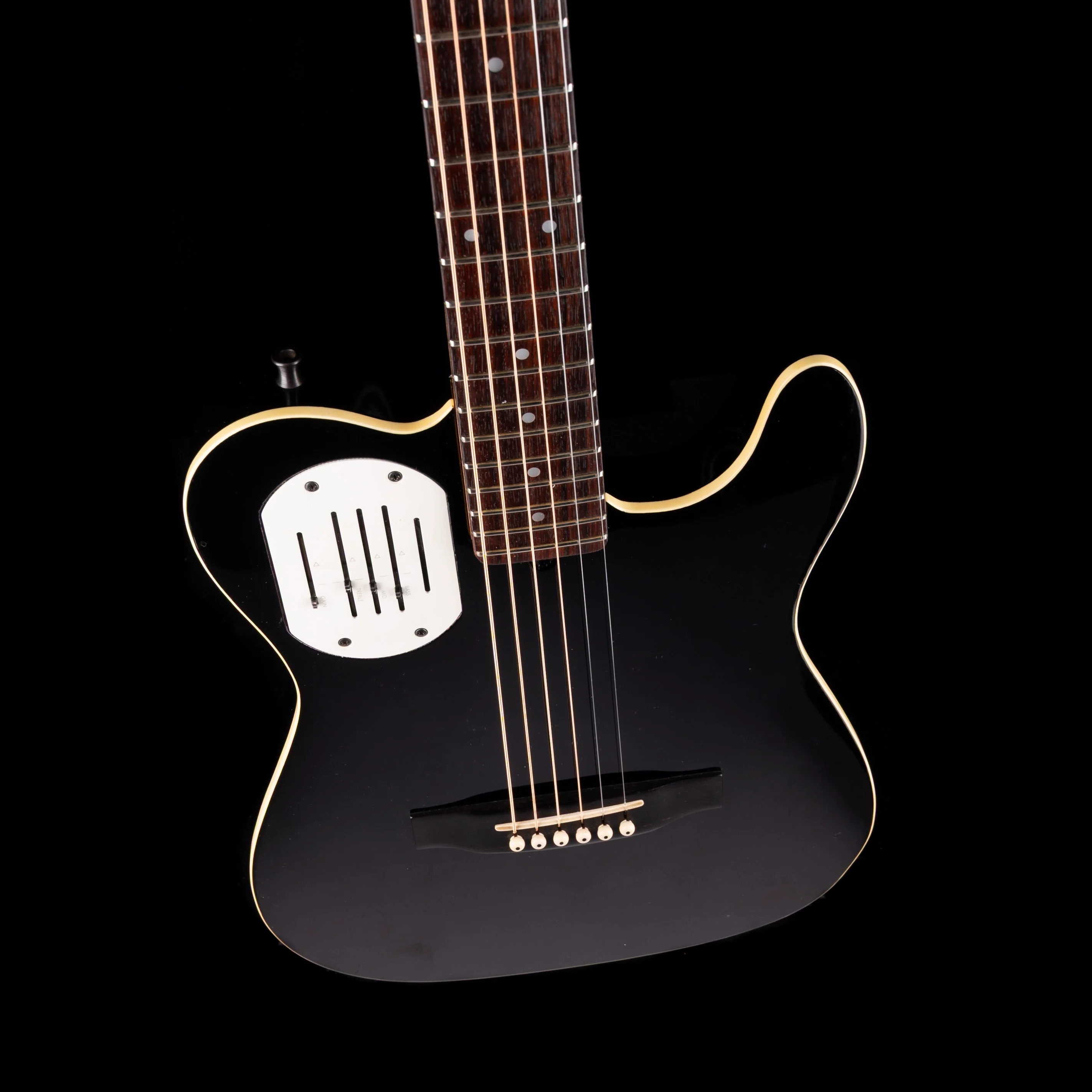 Pre Owned Godin Acousticaster Black With HSC - Image 3