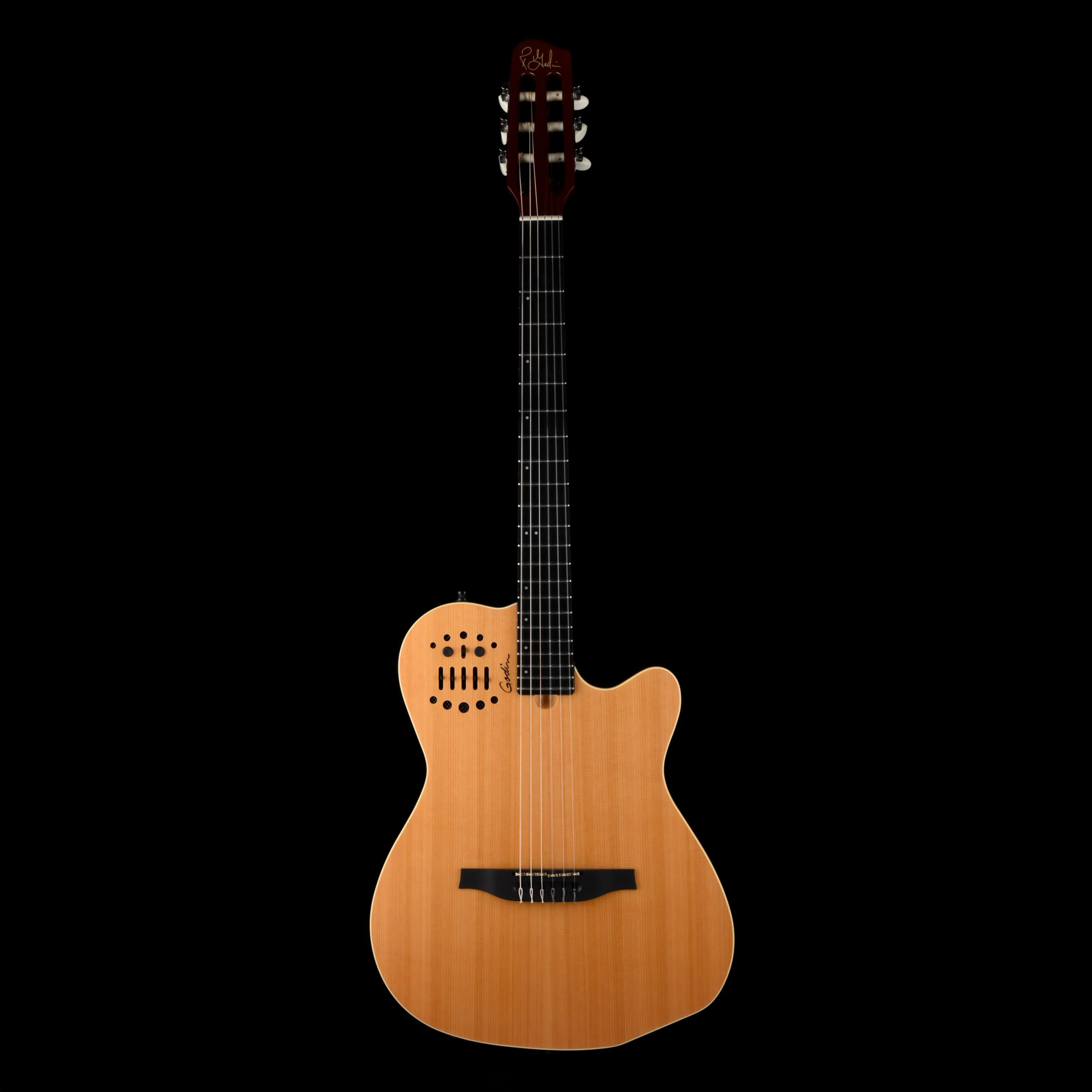 Pre Owned Godin Multiac ACS-SA Slim Natural Acoustic Electric Guitar With Original Gig Bag - Image 2