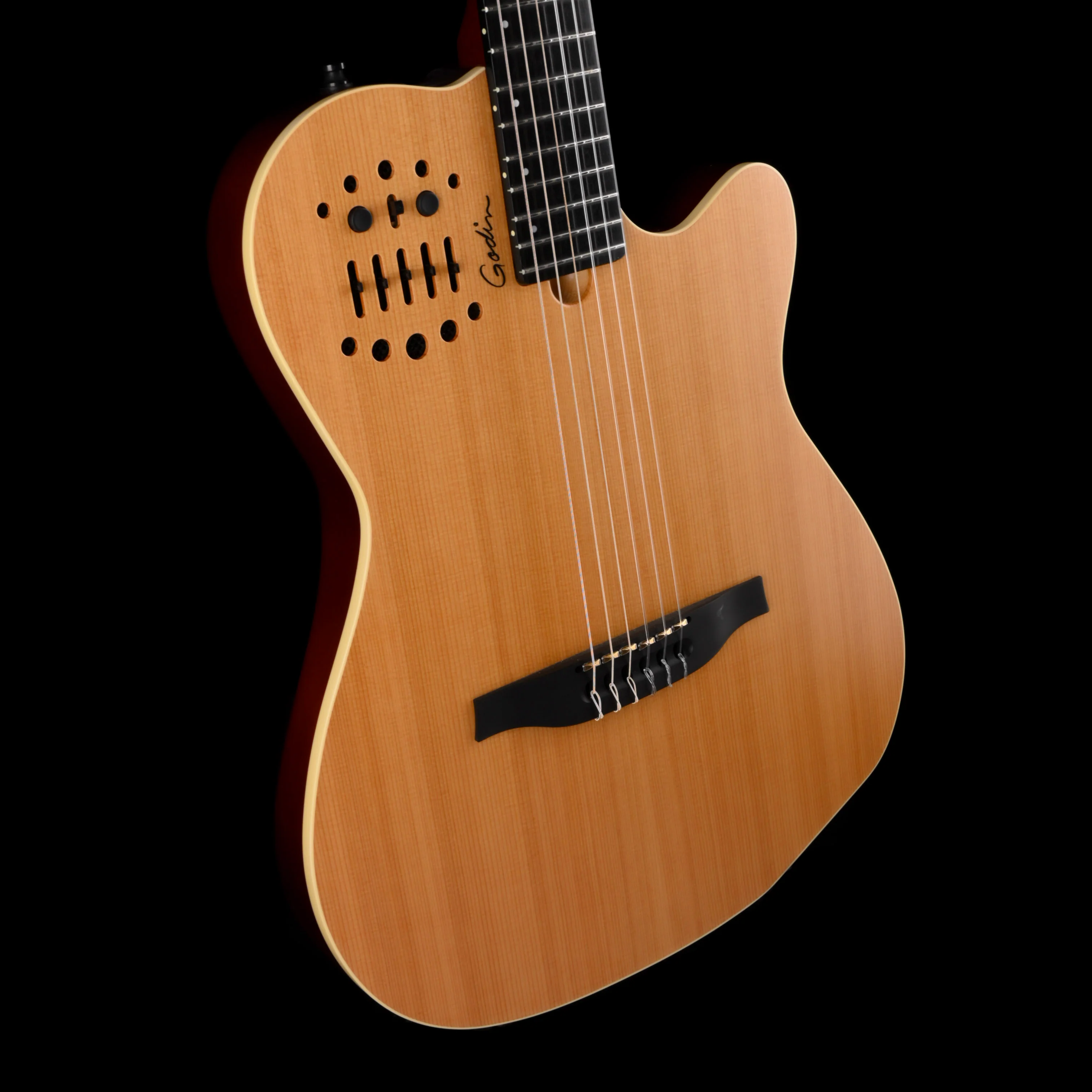 Pre Owned Godin Multiac ACS-SA Slim Natural Acoustic Electric Guitar With Original Gig Bag - Image 5