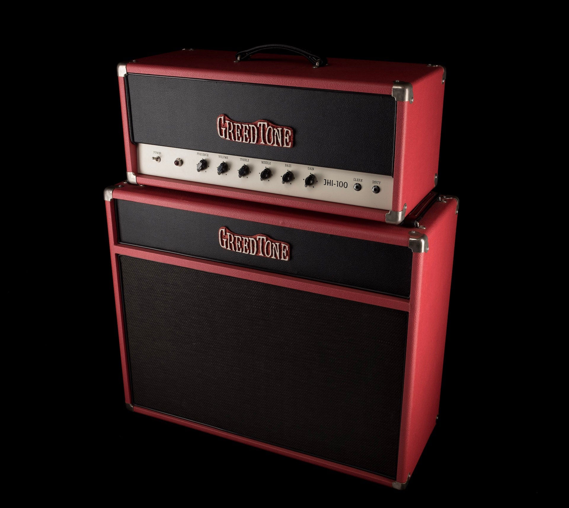 Pre-Owned Greedtone JHI-100 EL34 Tube Head and Matching RG 212 Cabinet - Image 2