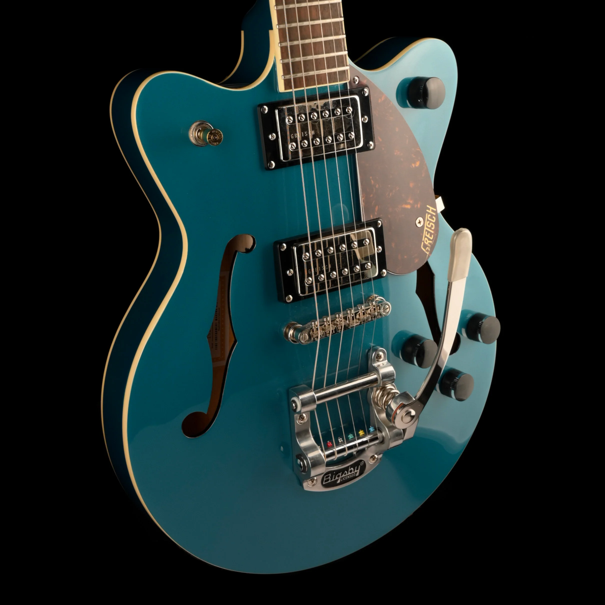 Pre Owned Gretsch 2657T Streamliner CB Jr Ocean Turquoise Bigsby With Gig Bag - Image 7