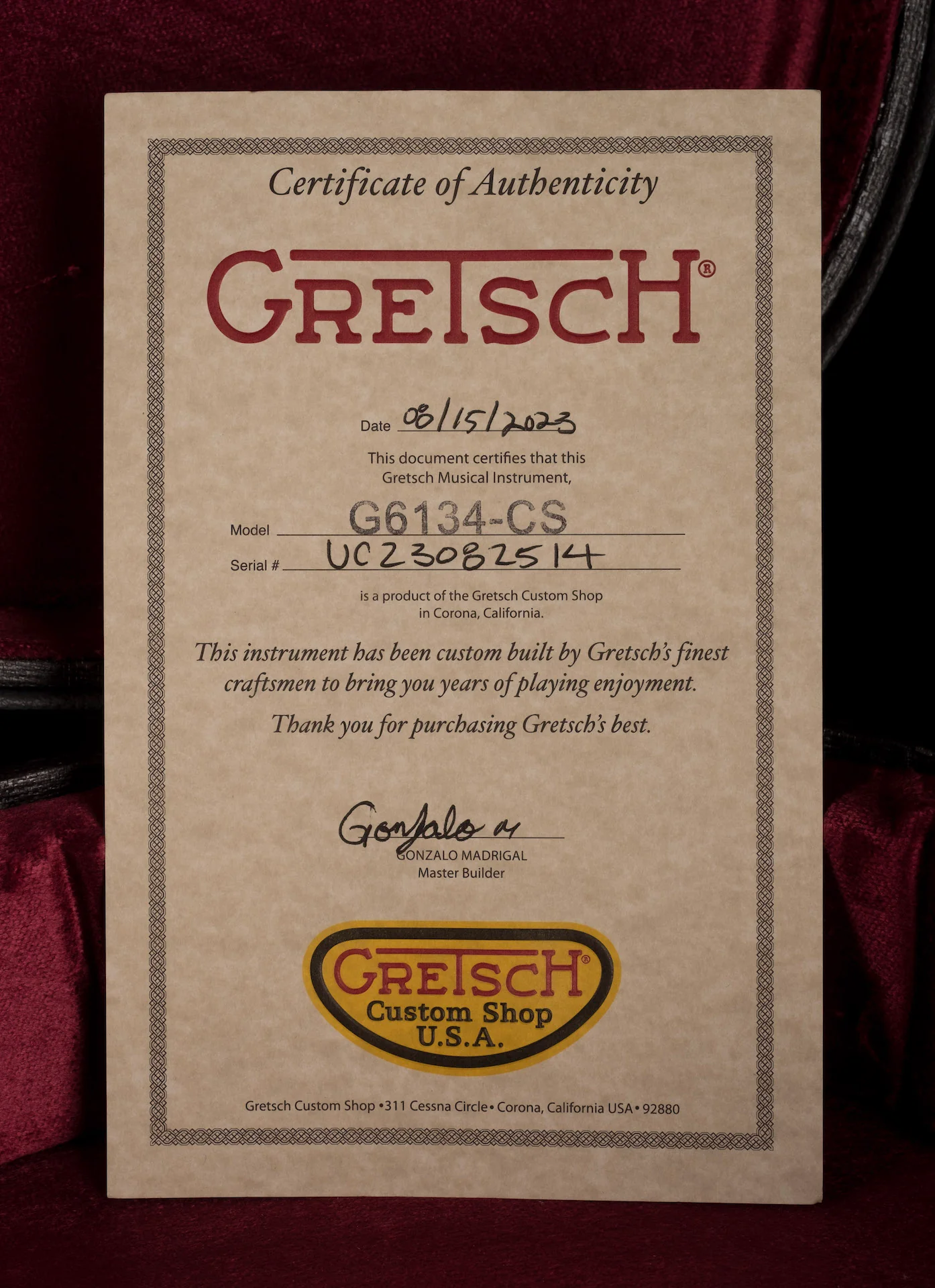 Gretsch Custom Shop Masterbuilt G6134CS 1959 Gold Paisley Penguin Relic - Image 24