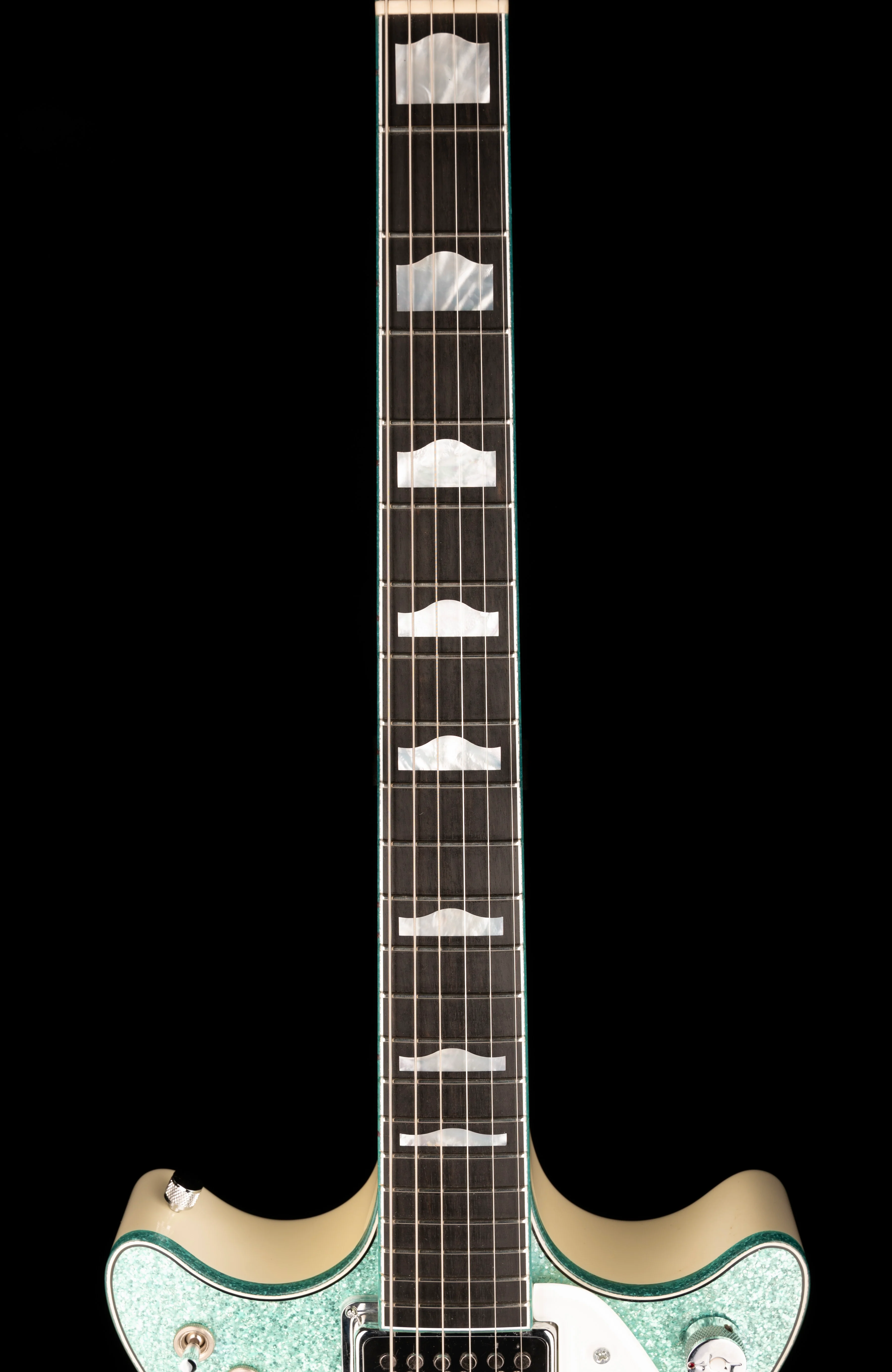 Pre-Owned Gretsch Custom Shop Masterbuilt Stephen Stern G6128CS-DC 1962 Triple Jet Turquoise Sparkle with OHSC - Image 13