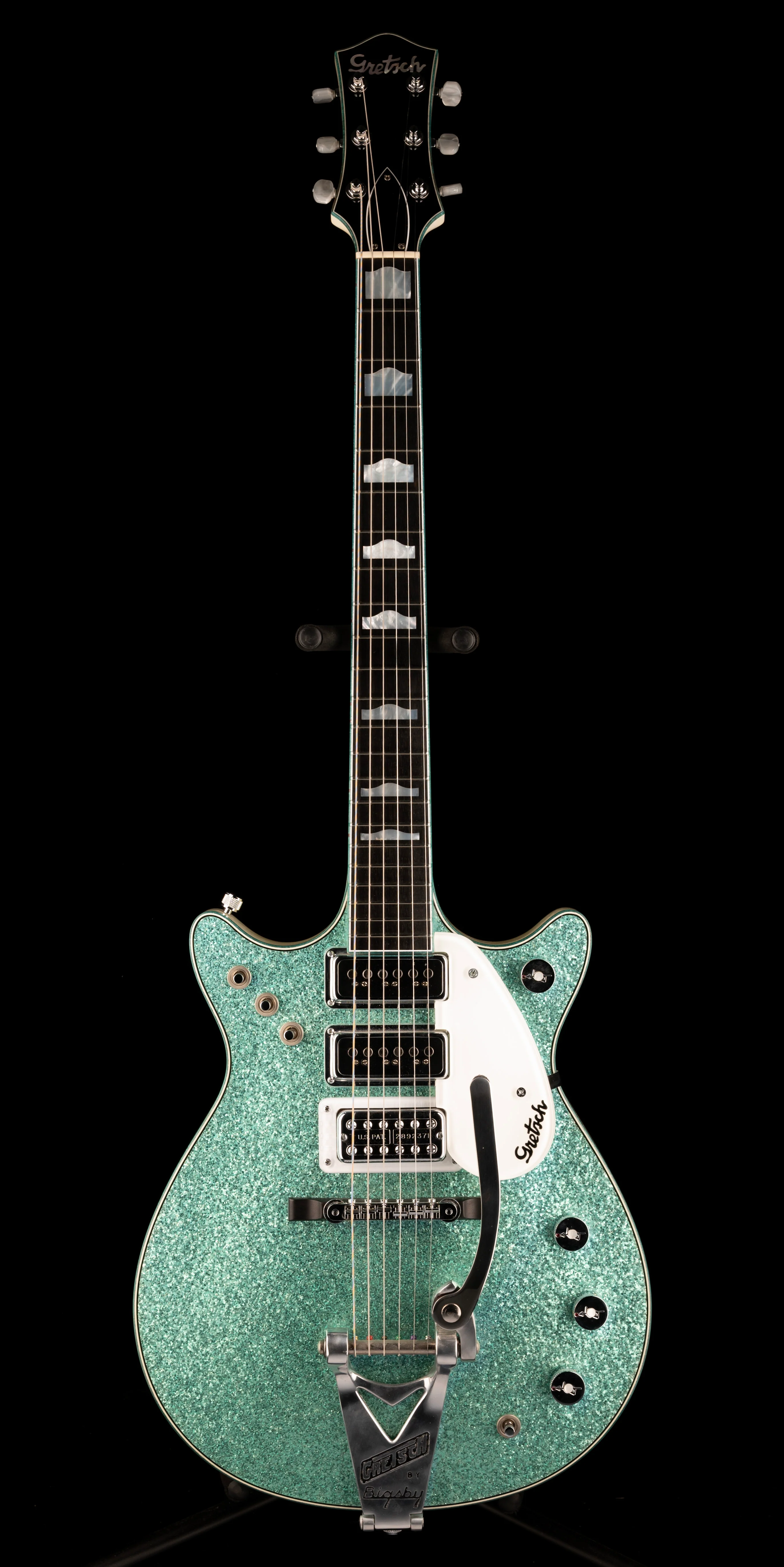 Pre-Owned Gretsch Custom Shop Masterbuilt Stephen Stern G6128CS-DC 1962 Triple Jet Turquoise Sparkle with OHSC - Image 2