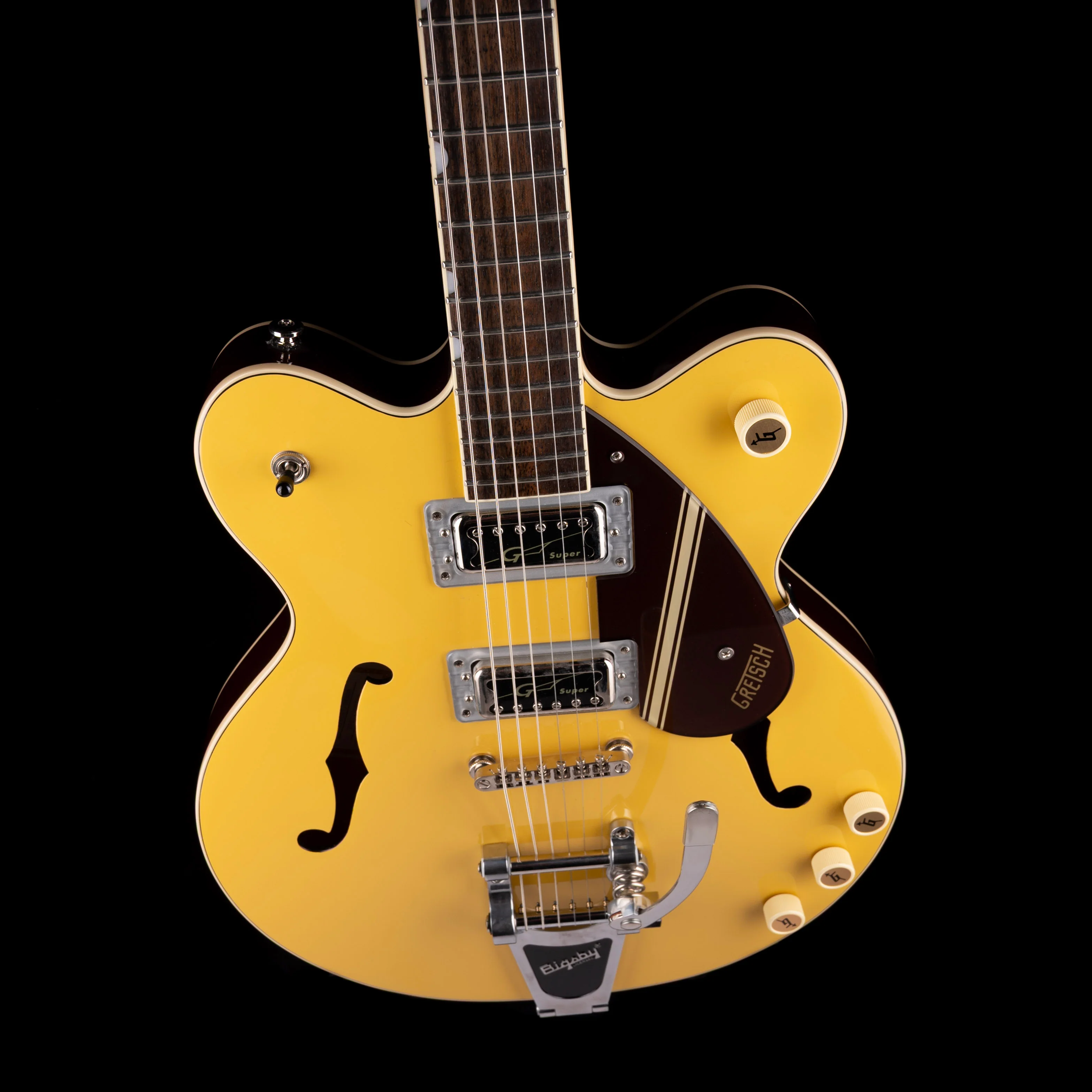 Pre Owned Gretsch G2604T Streamliner With Bigsby Two-Tone Bamboo Yellow/Copper Metallic With HSC - Image 3