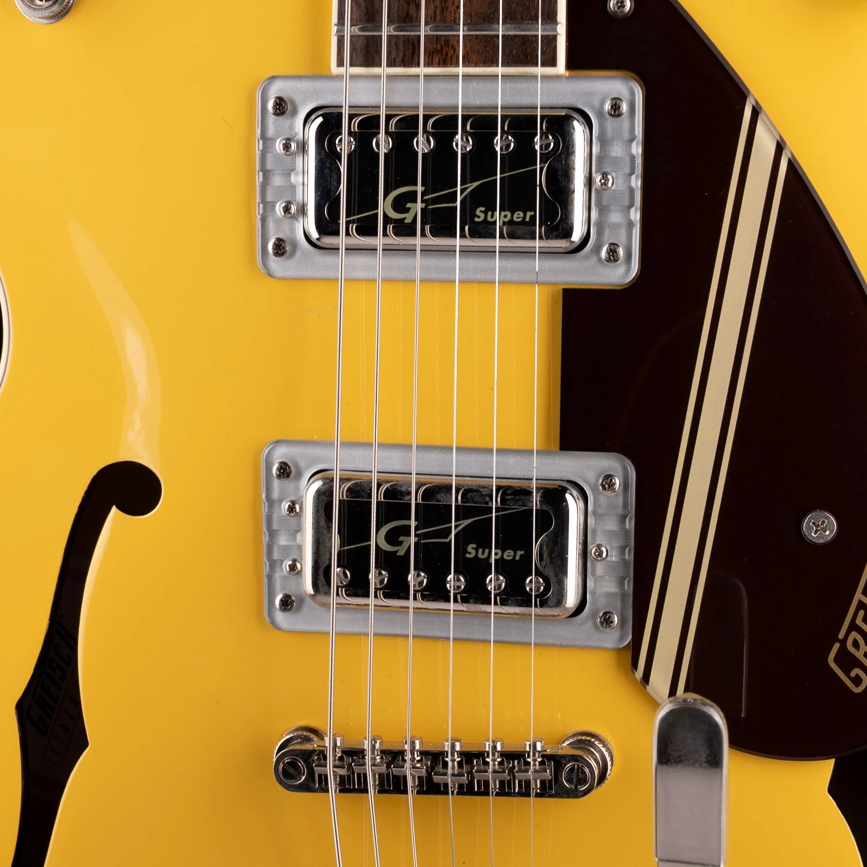 Pre Owned Gretsch G2604T Streamliner With Bigsby Two-Tone Bamboo Yellow/Copper Metallic With HSC - Image 4