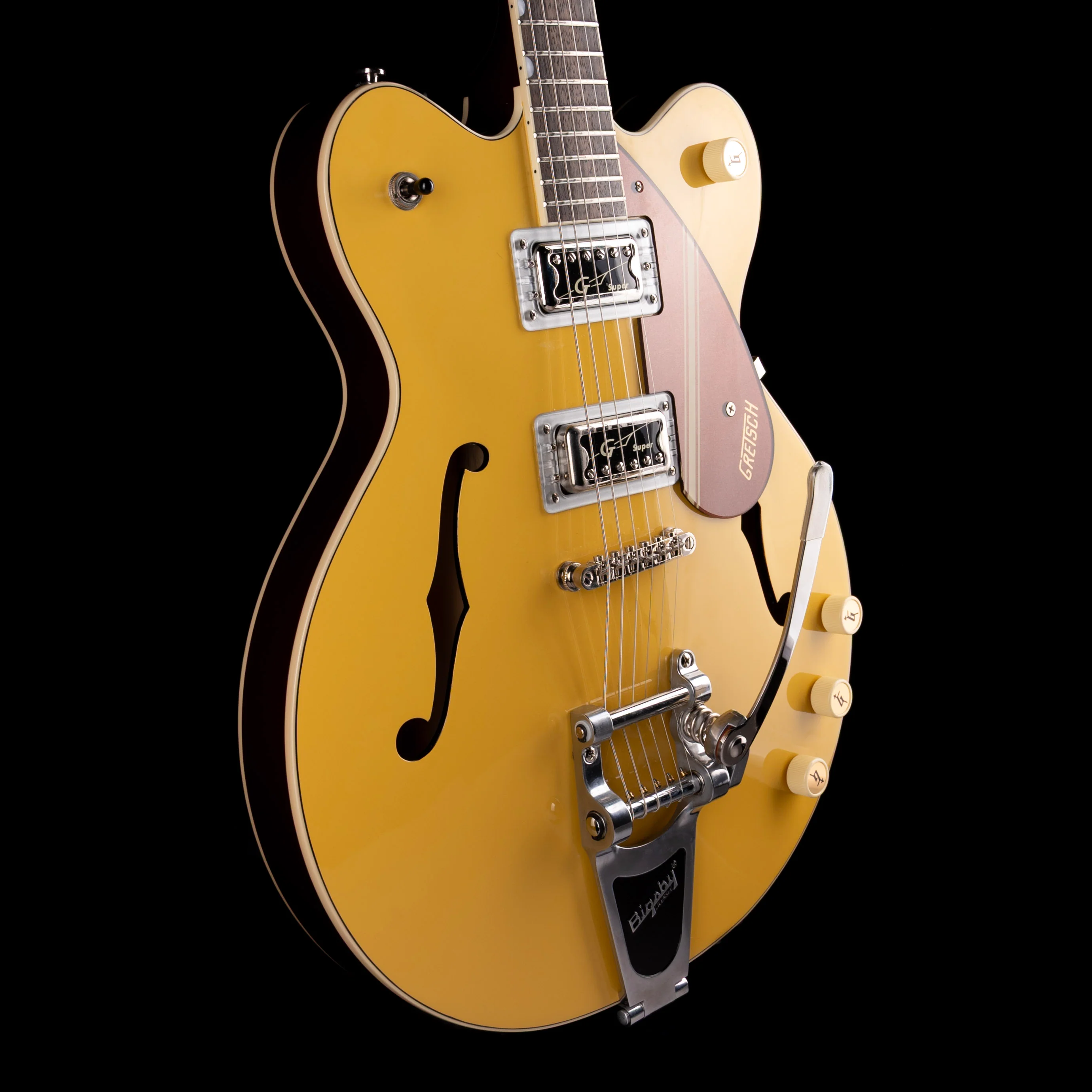 Pre Owned Gretsch G2604T Streamliner With Bigsby Two-Tone Bamboo Yellow/Copper Metallic With HSC - Image 6
