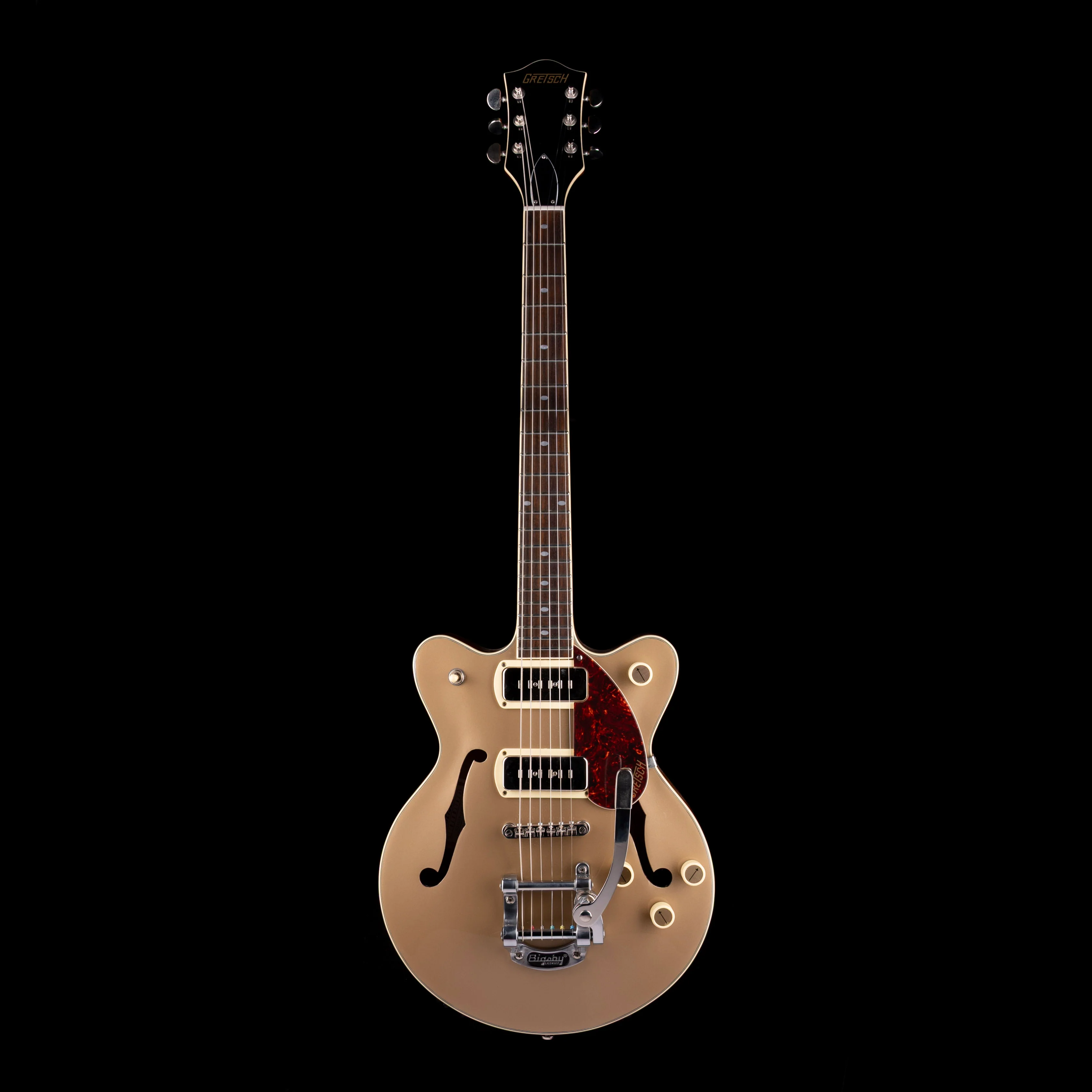 Pre Owned Gretsch G2655T P90 Streamliner Double-Cut Two-Tone Sahara Metallic With Gig Bag - Image 2