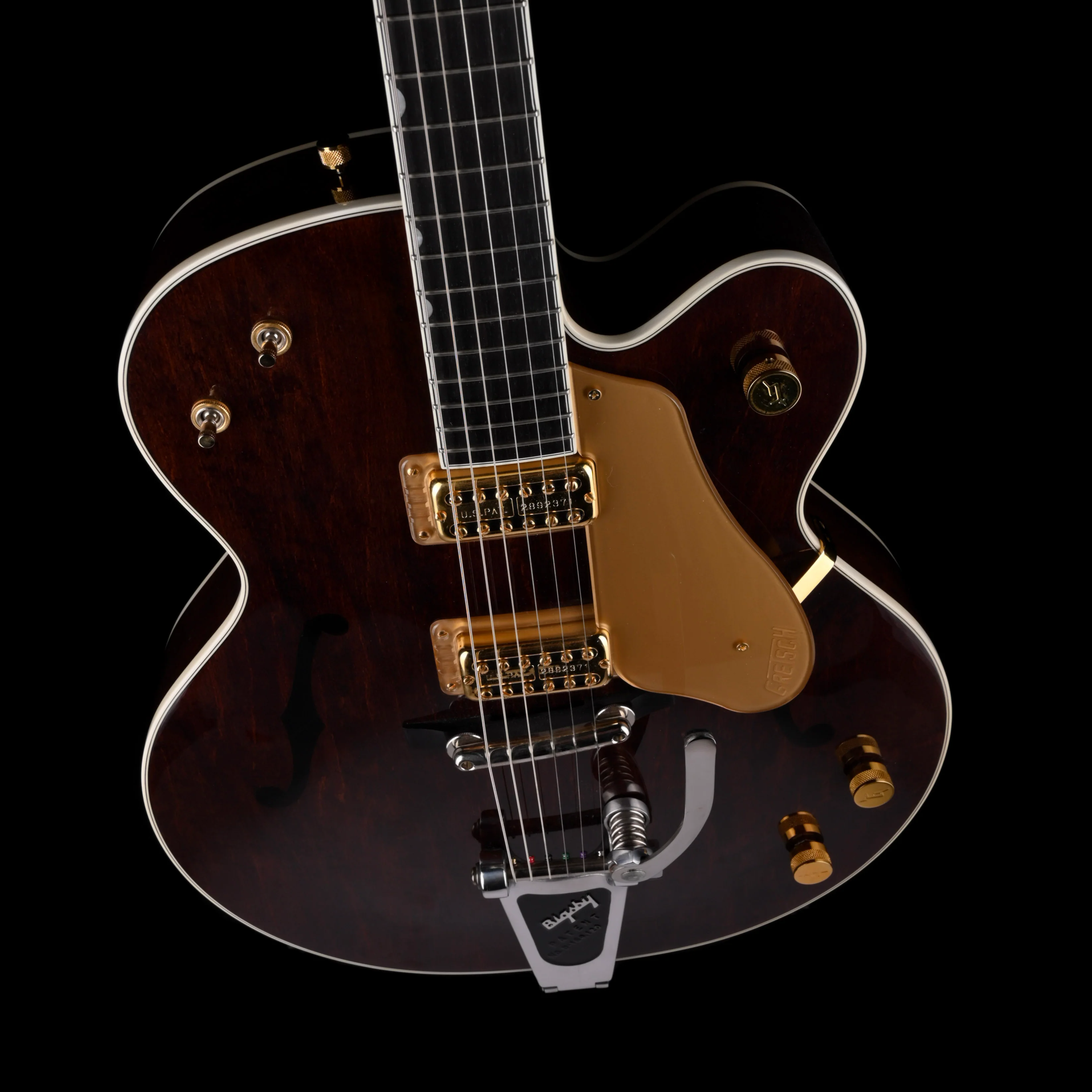 Pre Owned Gretsch G6122-1958 Country Classic Walnut Stain Hollow-Body Electric Guitar With OHSC - Image 3