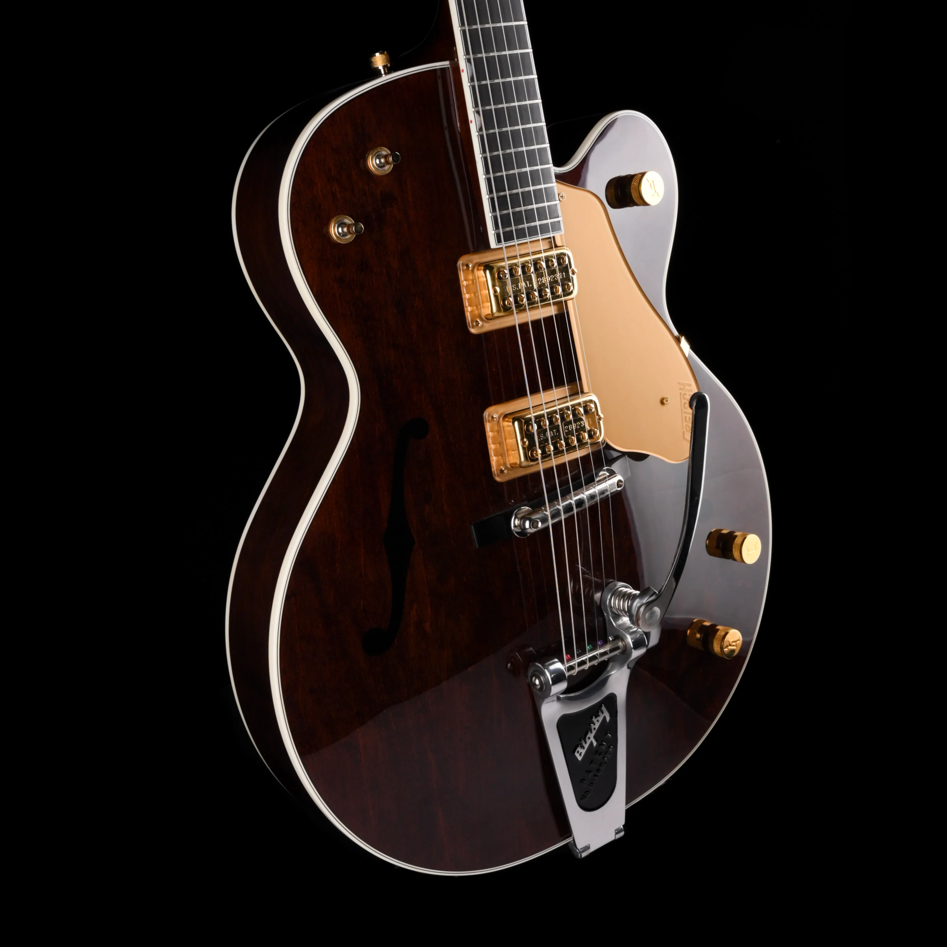 Pre Owned Gretsch G6122-1958 Country Classic Walnut Stain Hollow-Body Electric Guitar With OHSC - Image 6