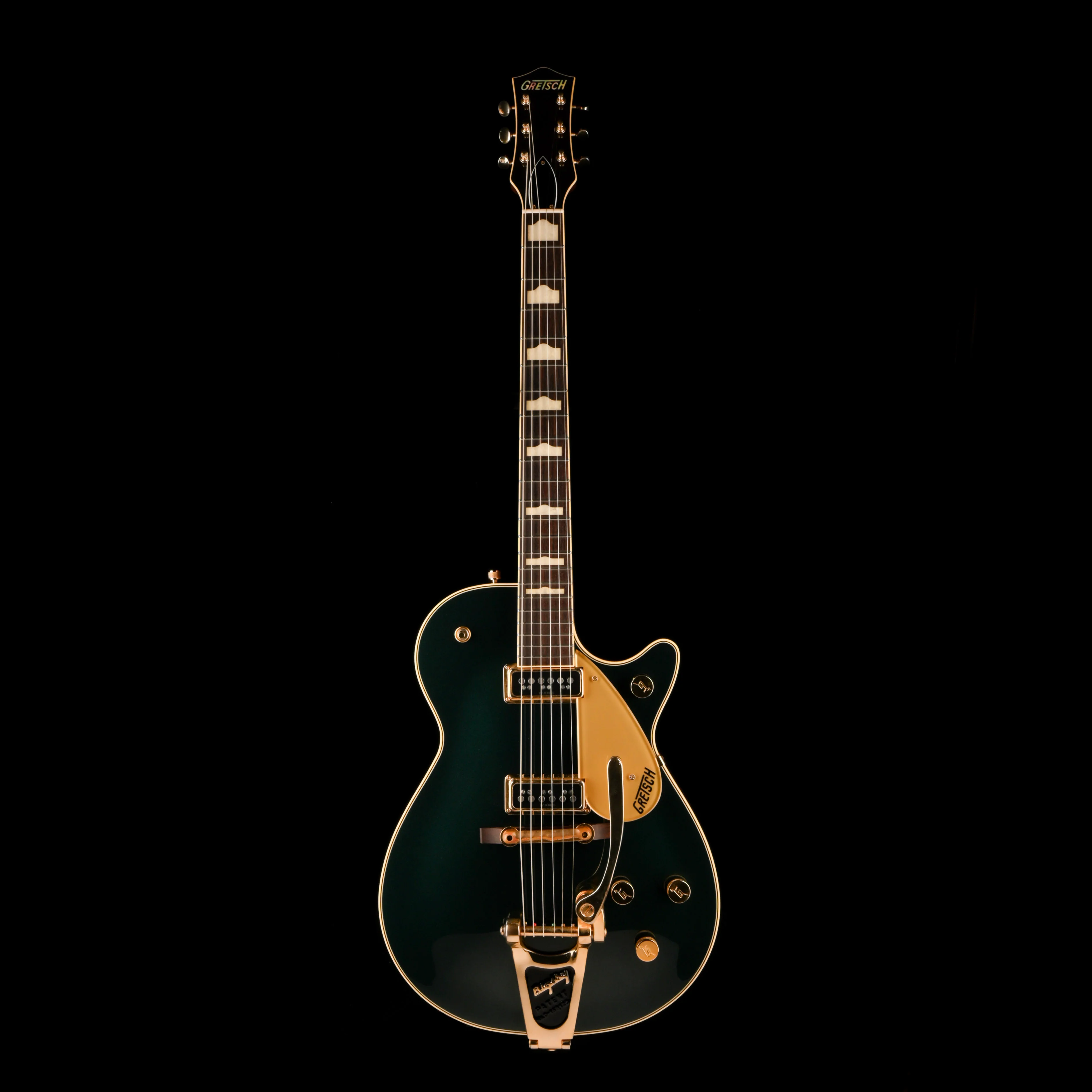 Pre Owned 2017 Gretsch G6128T-57 Vintage Select ‘57 Duo-Jet Cadillac Green With OHSC - Image 2