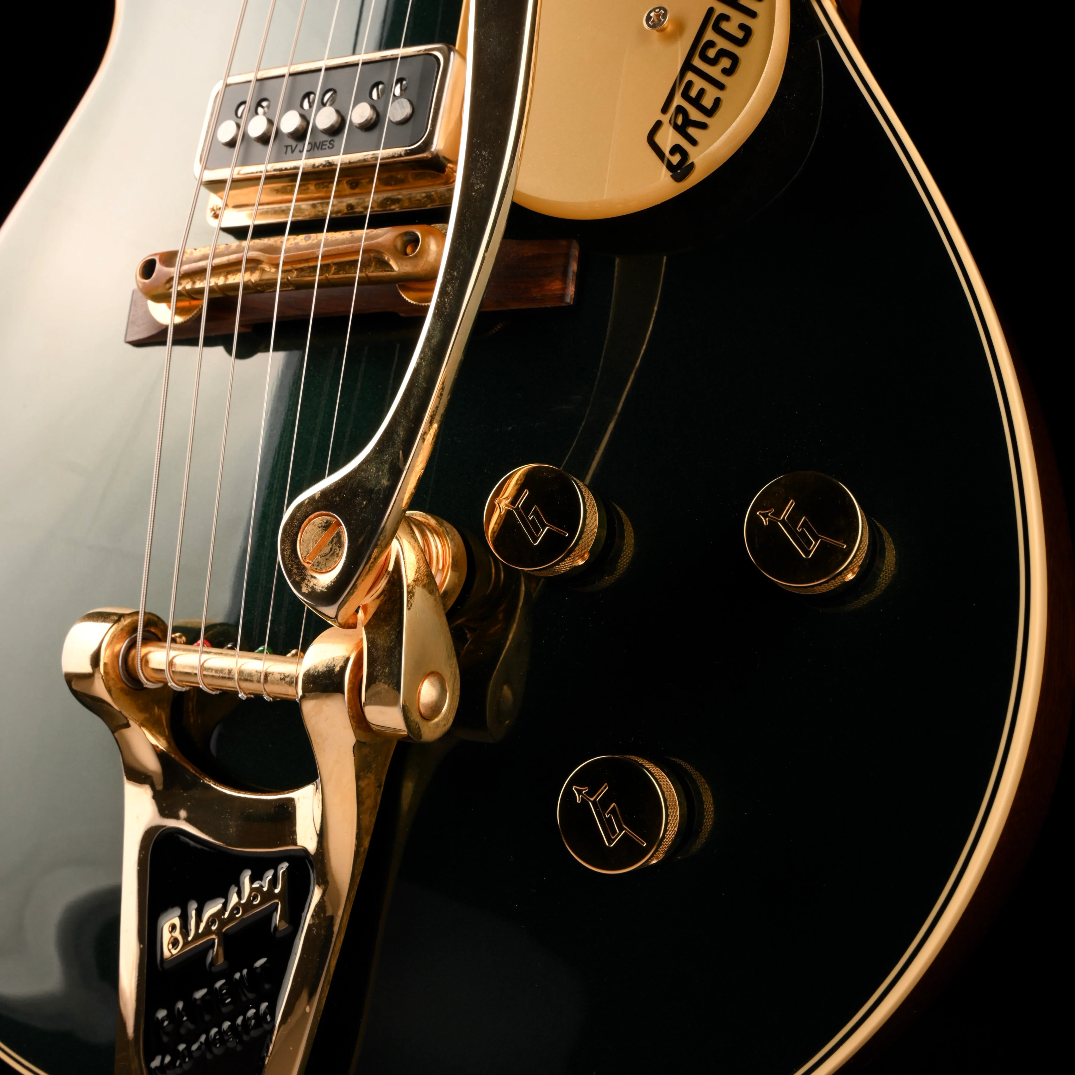 Pre Owned 2017 Gretsch G6128T-57 Vintage Select ‘57 Duo-Jet Cadillac Green With OHSC - Image 5