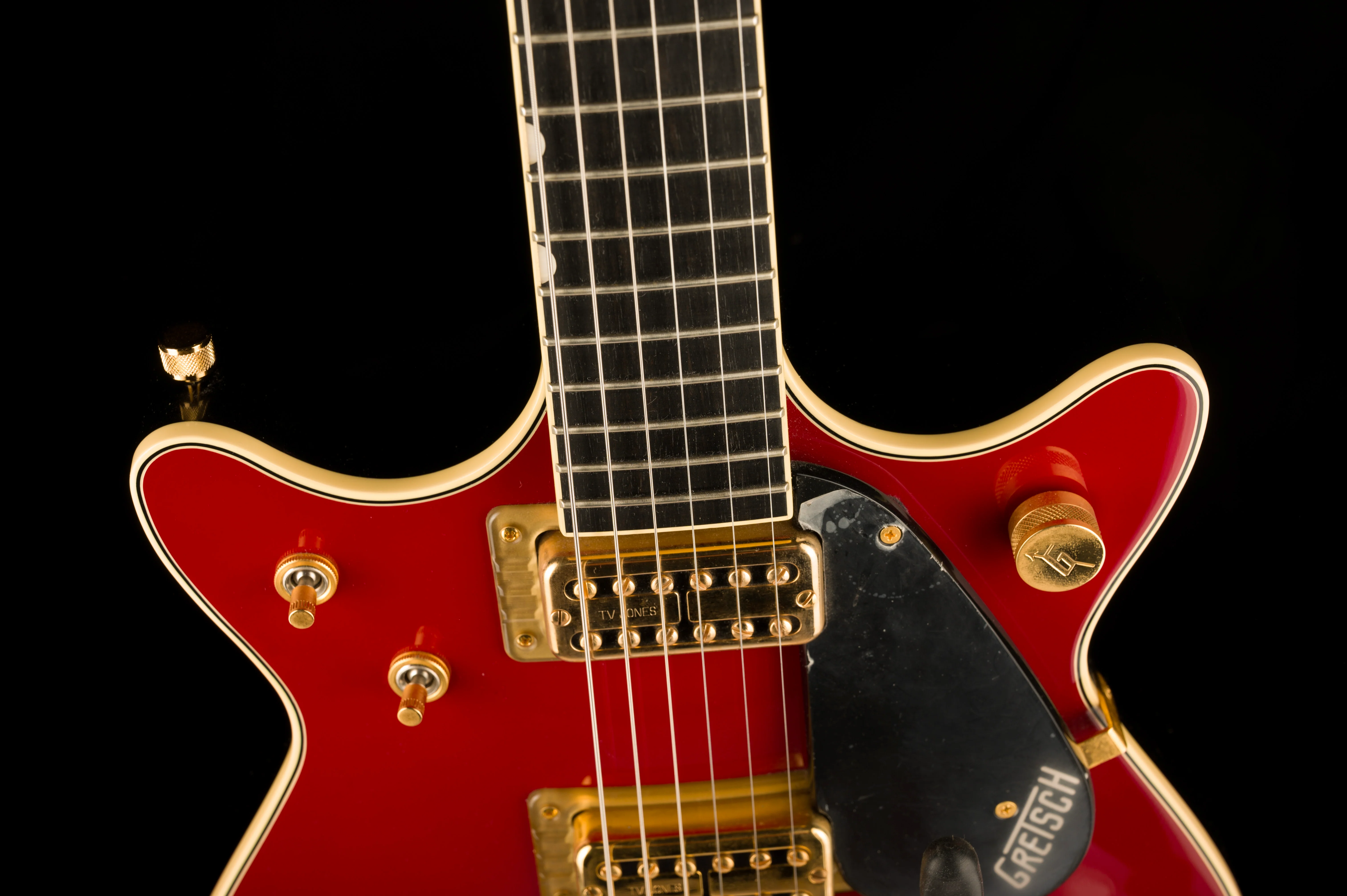 Pre Owned Gretsch G6131T-62 Vintage Select ’62 Jet With Bigsby TV Jones Vintage Firebird Red With OHSC - 2 - Image 3