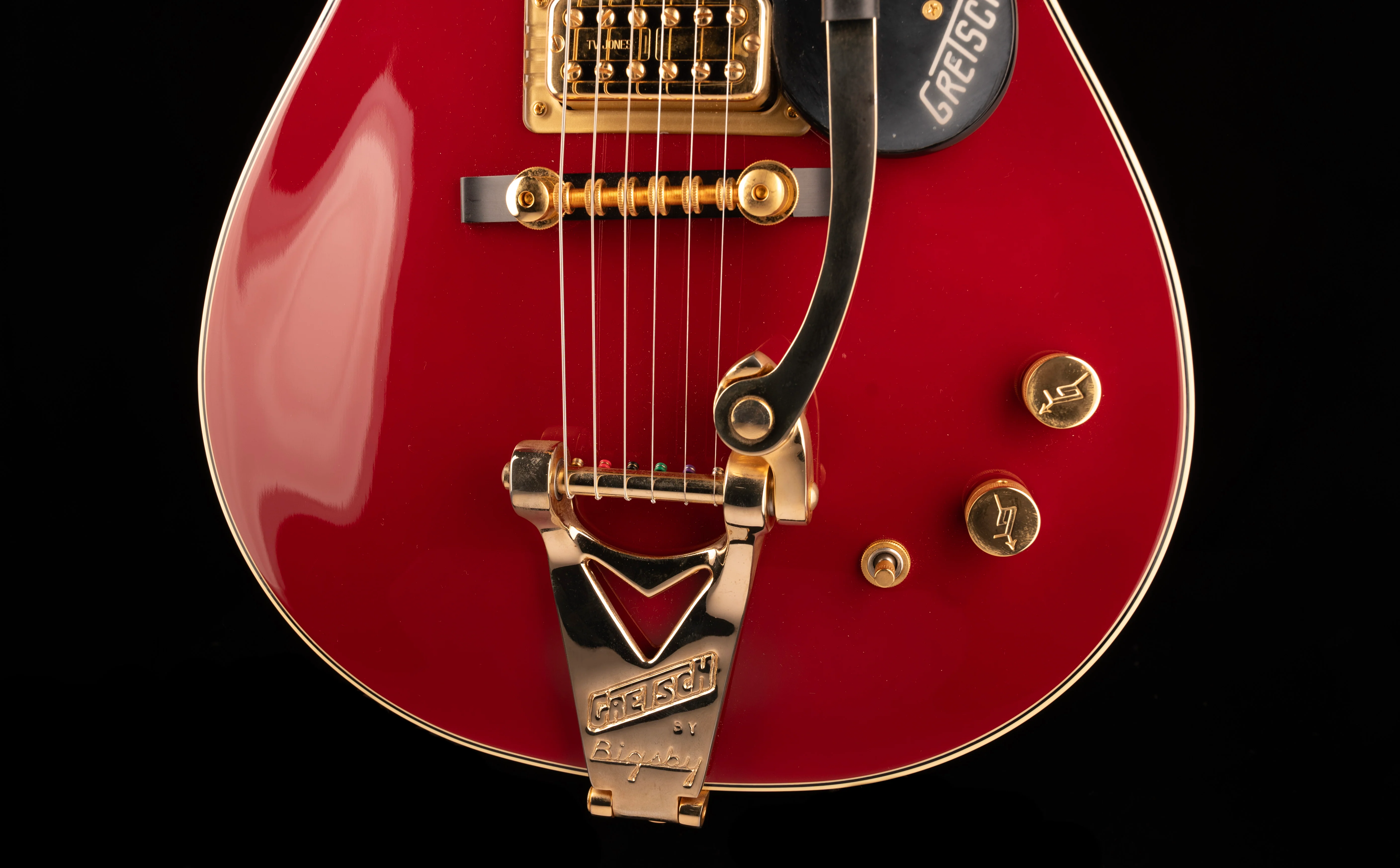 Pre Owned Gretsch G6131T-62 Vintage Select ’62 Jet With Bigsby TV Jones Vintage Firebird Red With OHSC - 2 - Image 5