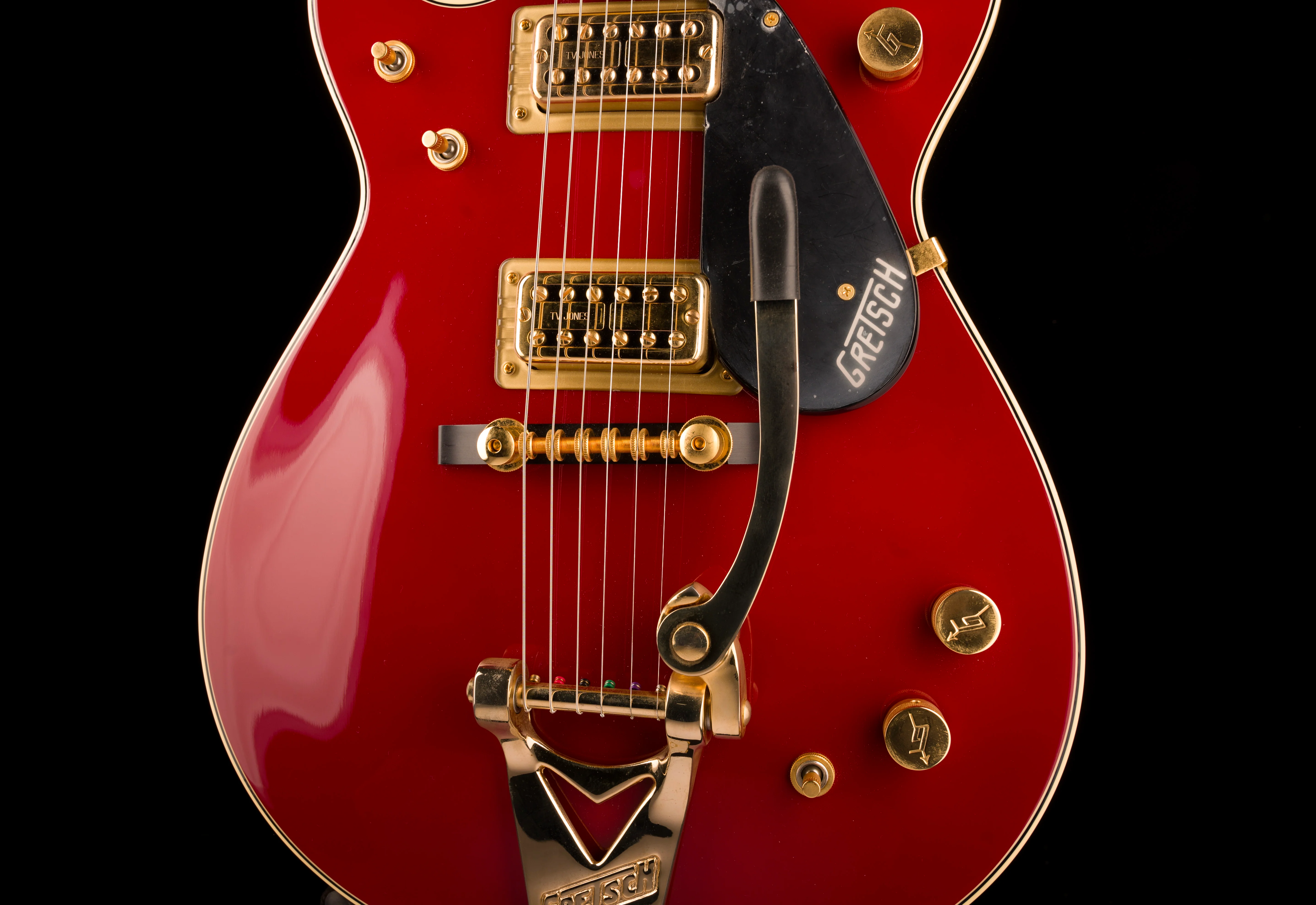 Pre Owned Gretsch G6131T-62 Vintage Select ’62 Jet With Bigsby TV Jones Vintage Firebird Red With OHSC - 2 - Image 6