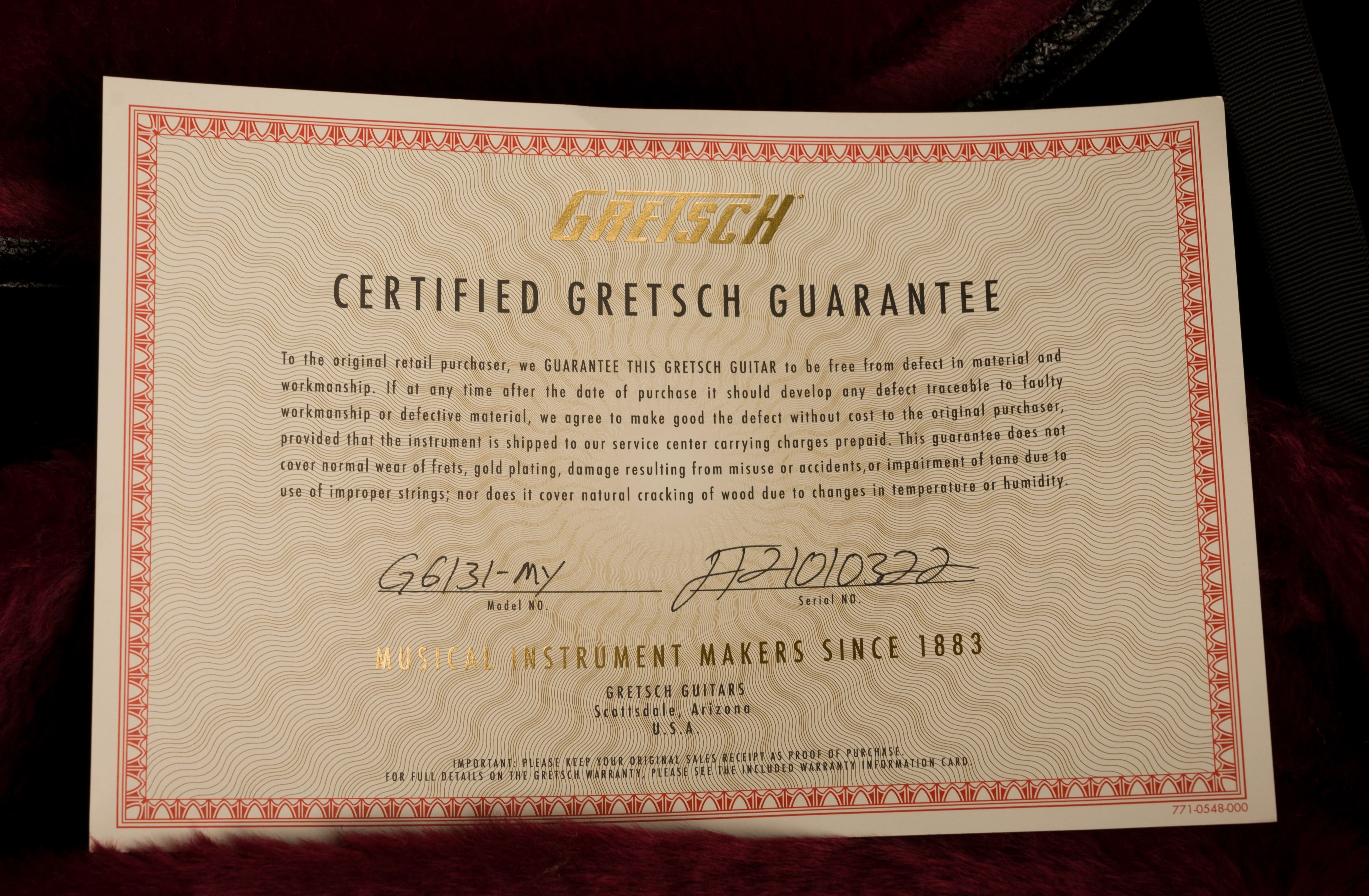 Pre Owned Gretsch G6131T-MY Malcolm Young Signature Jet Natural With OHSC - Image 18