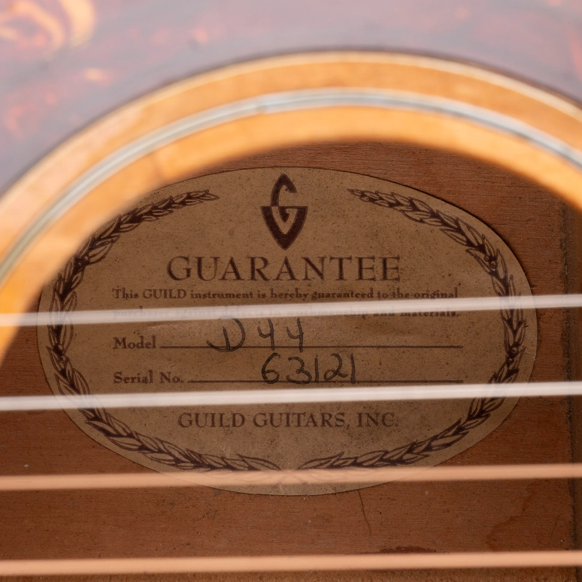 Vintage 1960's Guild D-44 Bluegrass Jubilee Pearwood - Natural With OHSC - Image 7