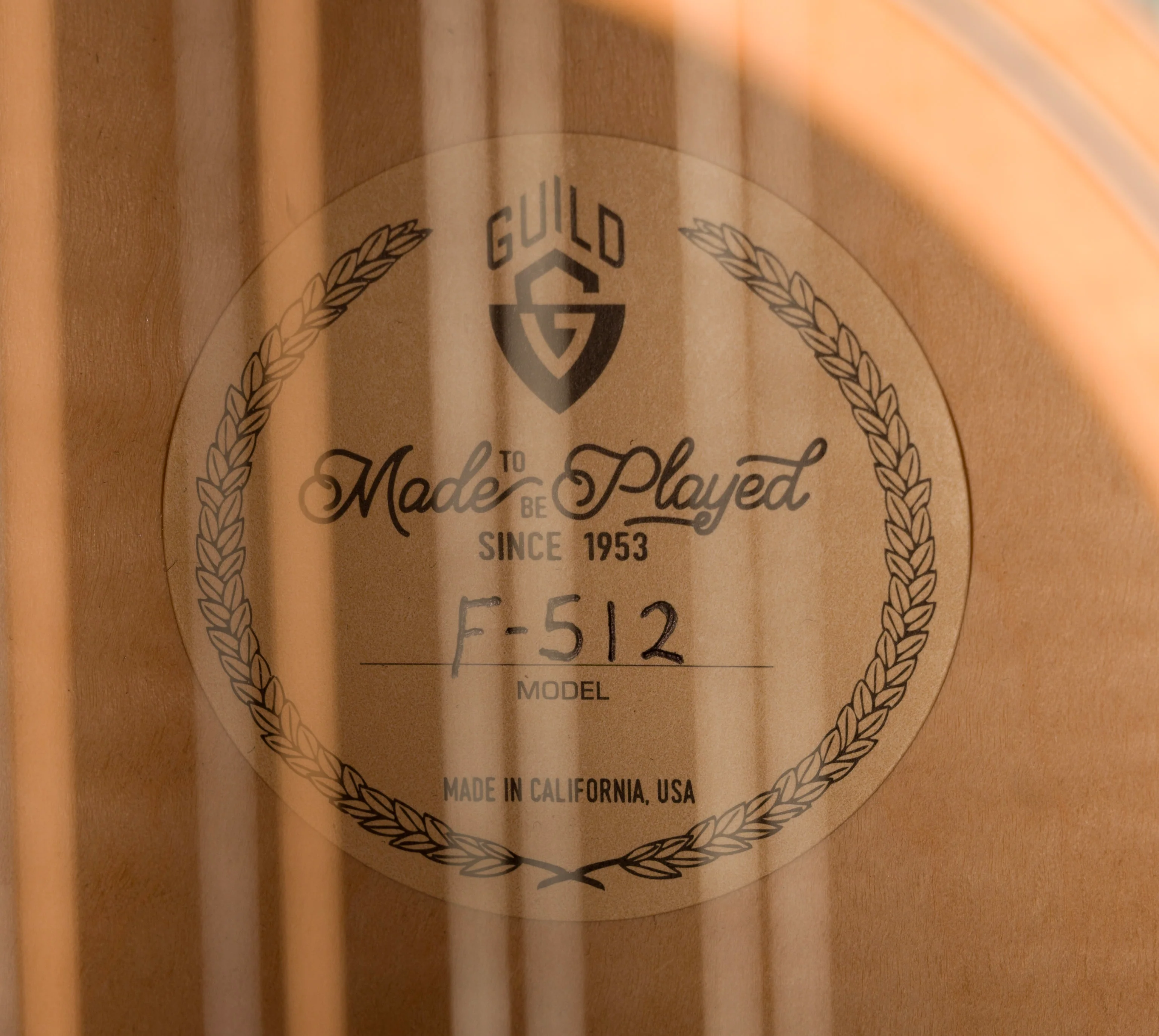 Pre Owned Guild F-512 Maple Blonde 12-String Acoustic Electric Guitar With OHSC - Image 11