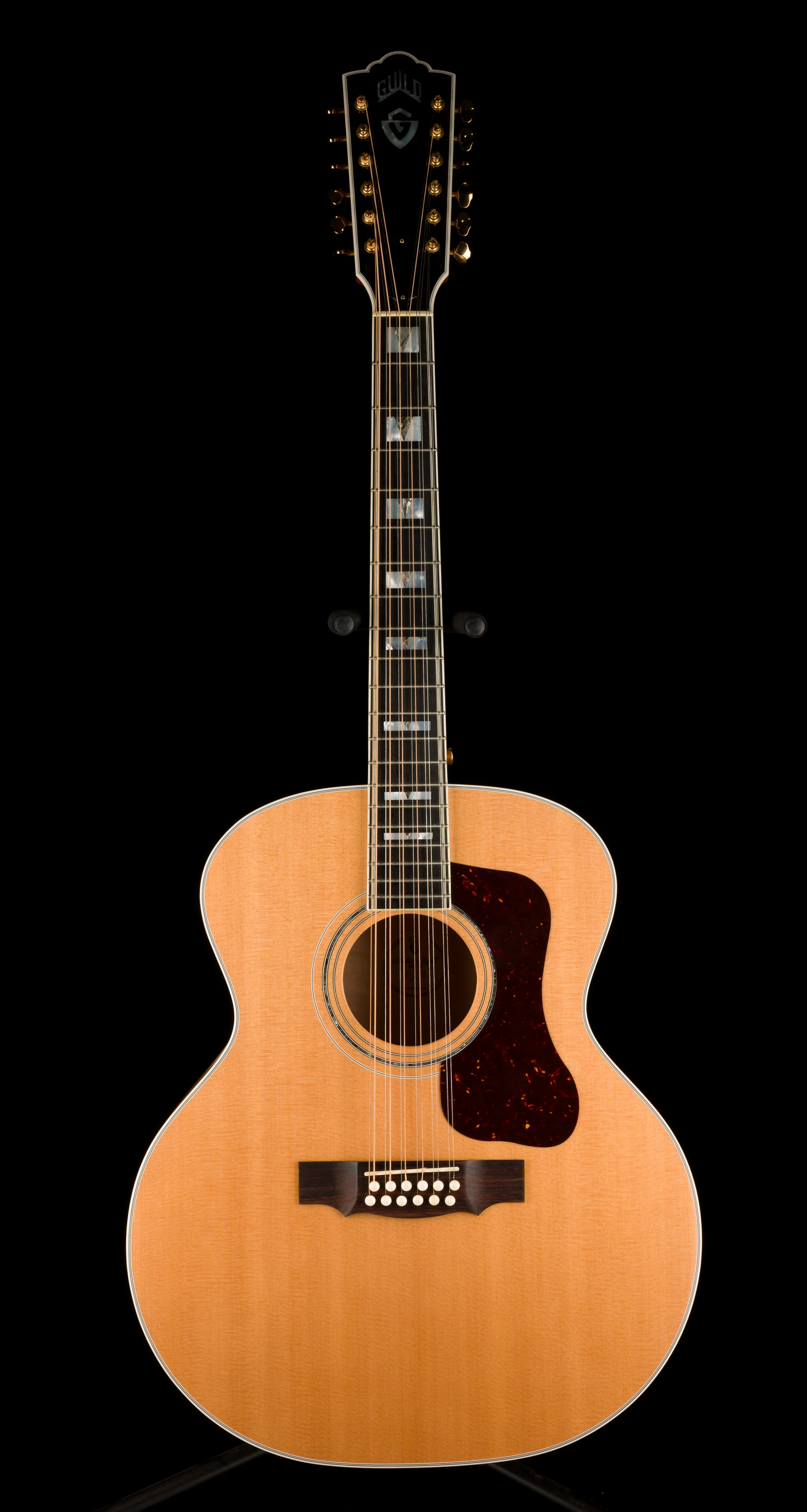Pre Owned Guild F-512 Maple Blonde 12-String Acoustic Electric Guitar With OHSC - Image 2
