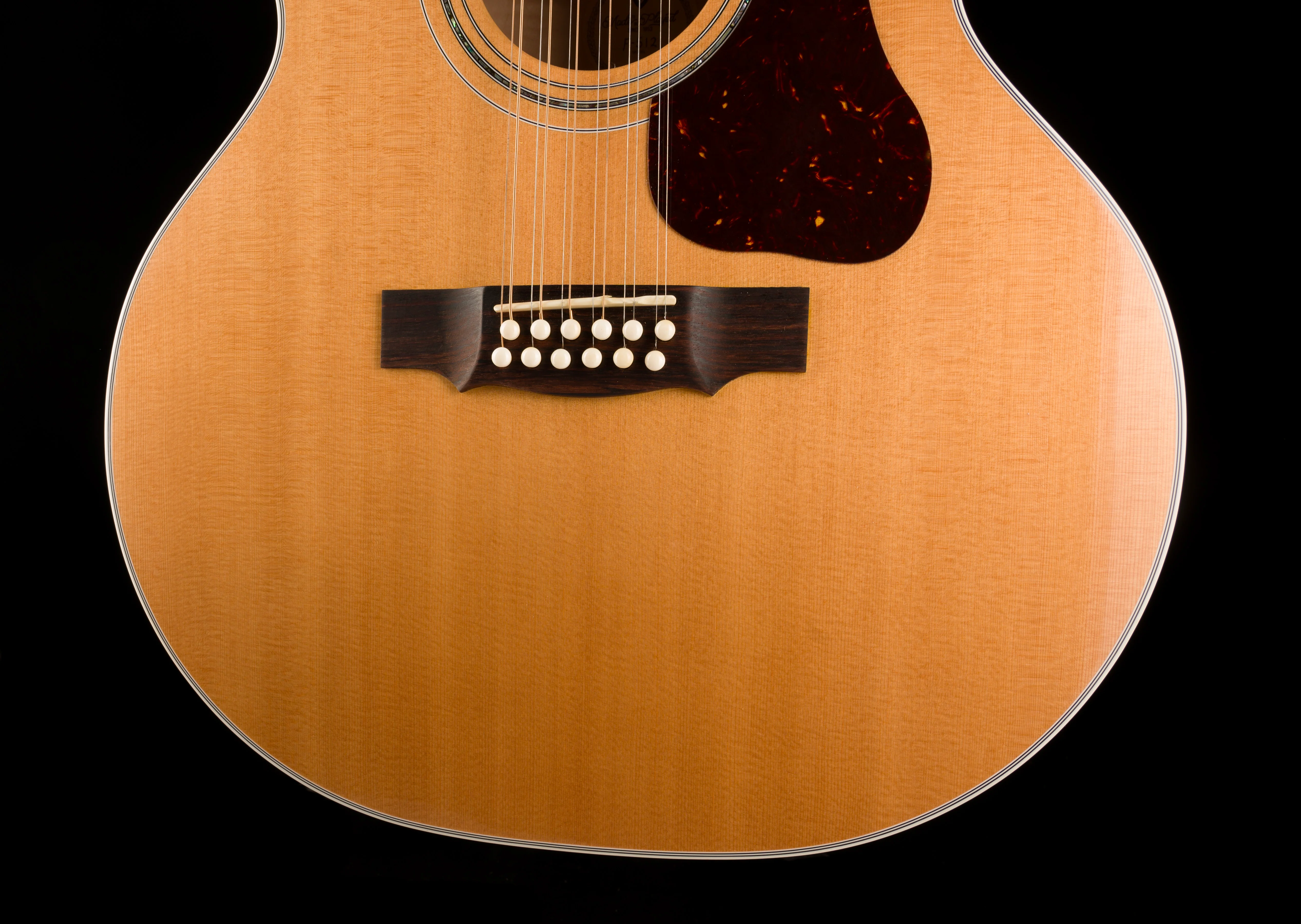 Pre Owned Guild F-512 Maple Blonde 12-String Acoustic Electric Guitar With OHSC - Image 5