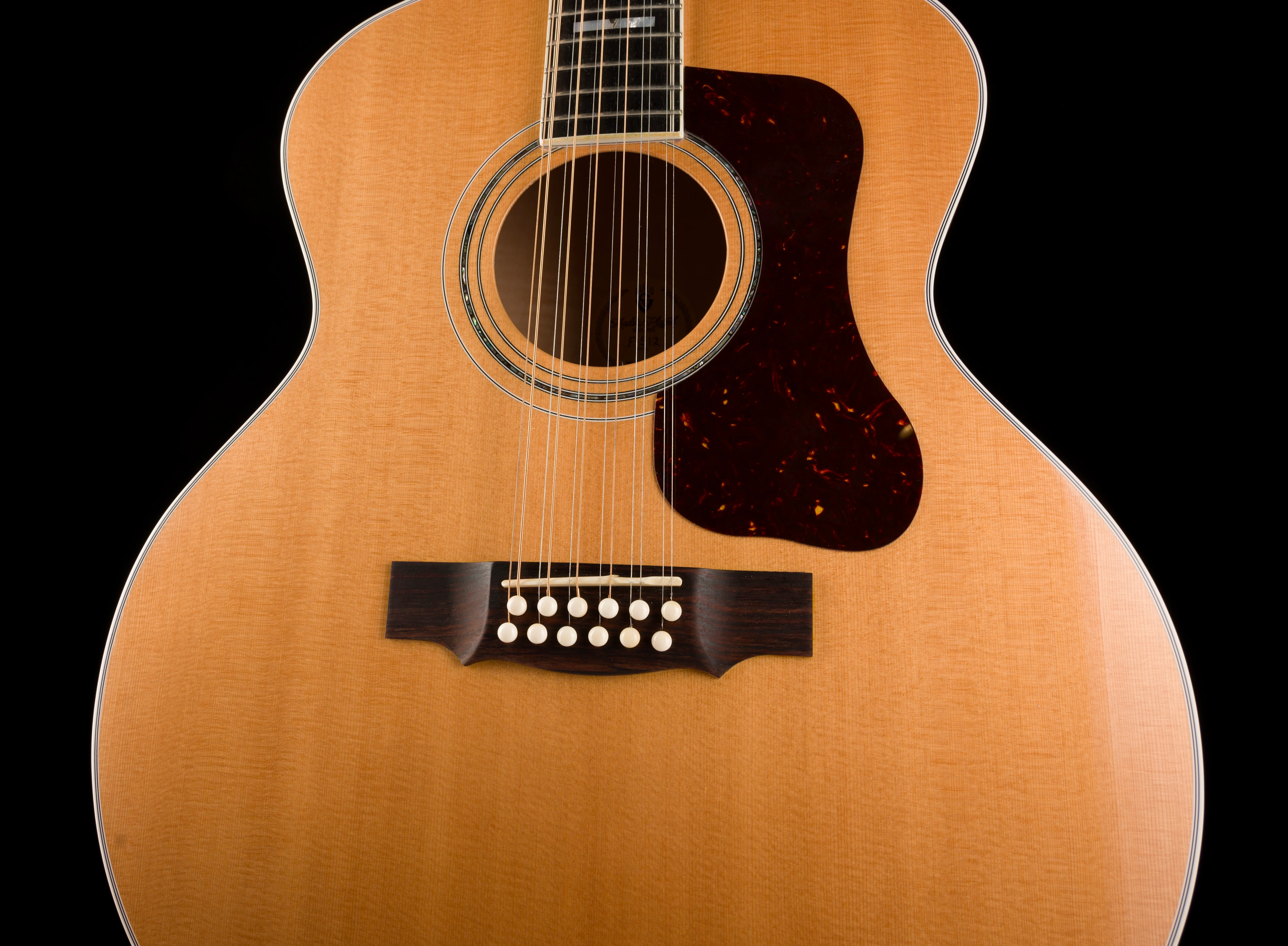 Pre Owned Guild F-512 Maple Blonde 12-String Acoustic Electric Guitar With OHSC - Image 6