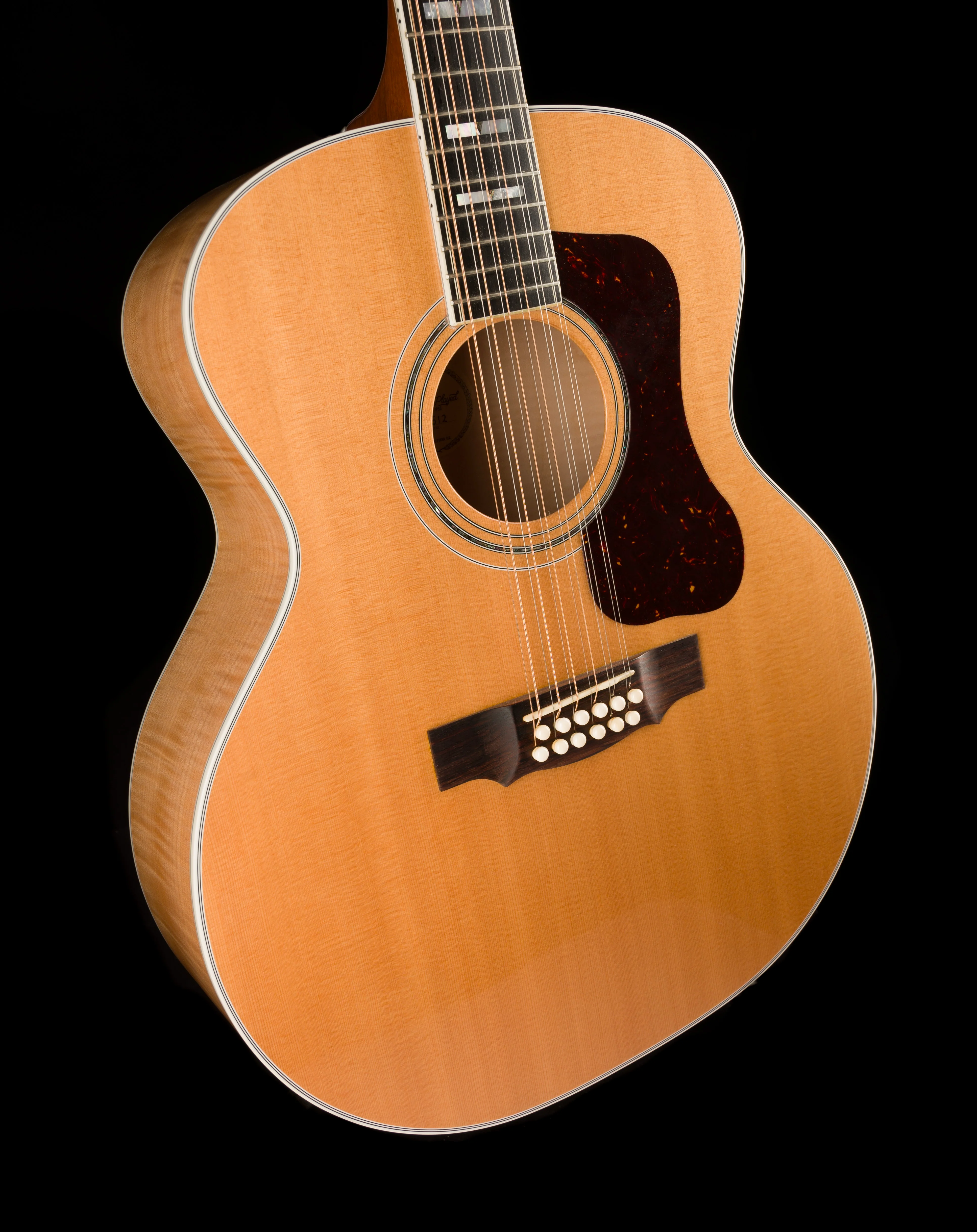 Pre Owned Guild F-512 Maple Blonde 12-String Acoustic Electric Guitar With OHSC - Image 8