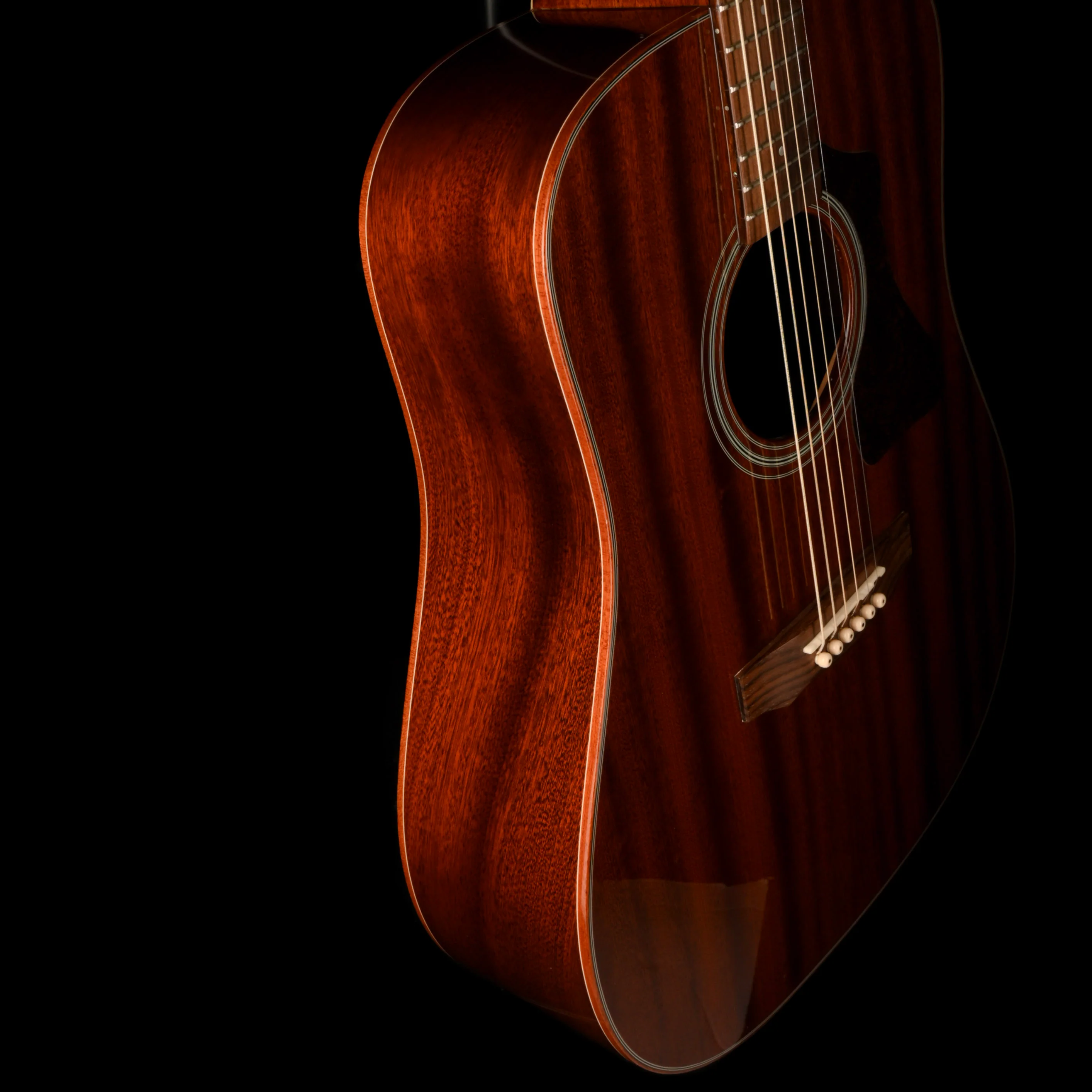 Pre Owned Guild GAD-25 Natural Mahogany Acoustic With HSC - Image 7