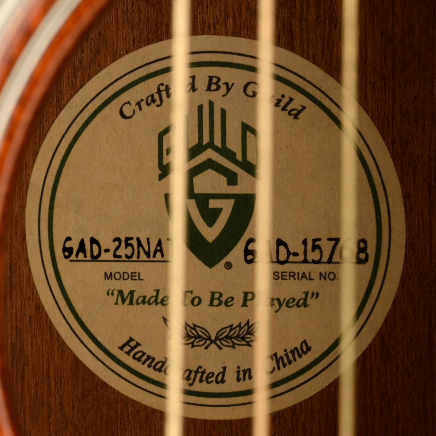 Pre Owned Guild GAD-25 Natural Mahogany Acoustic With HSC - Image 8