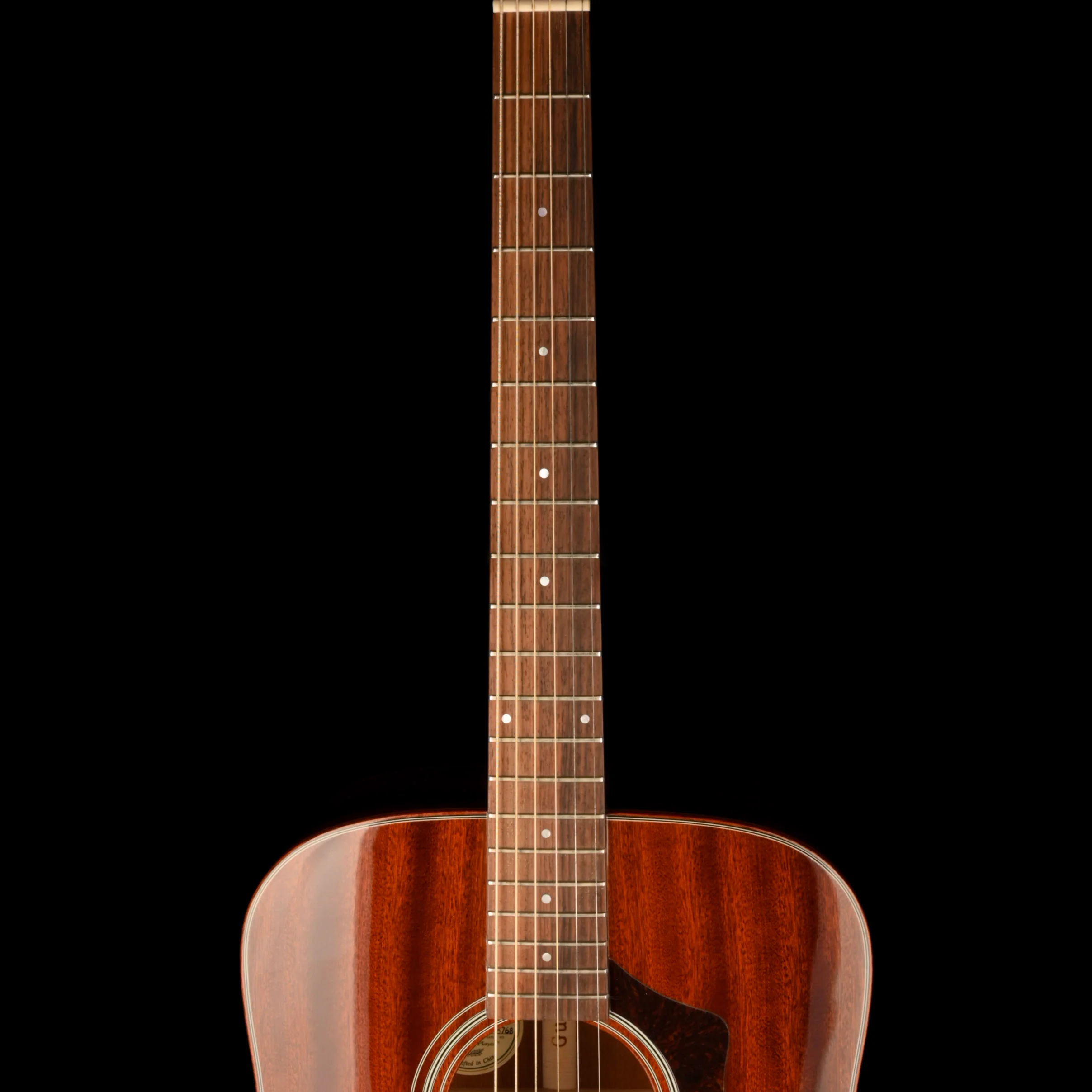 Pre Owned Guild GAD-25 Natural Mahogany Acoustic With HSC - Image 9