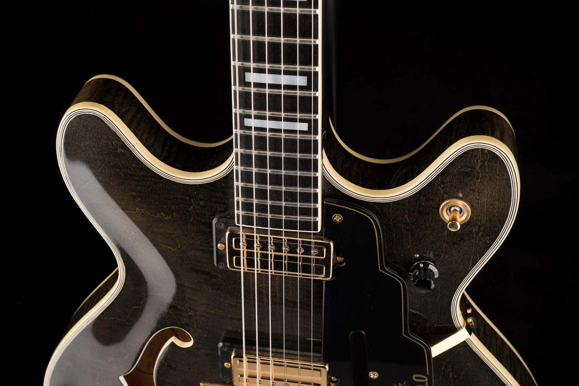 Pre Owned Vintage 1969 Guild Starfire VI Stereo with Bigsby Ebony Grain with OHSC - Jeffrey Foskett Collection - Image 3