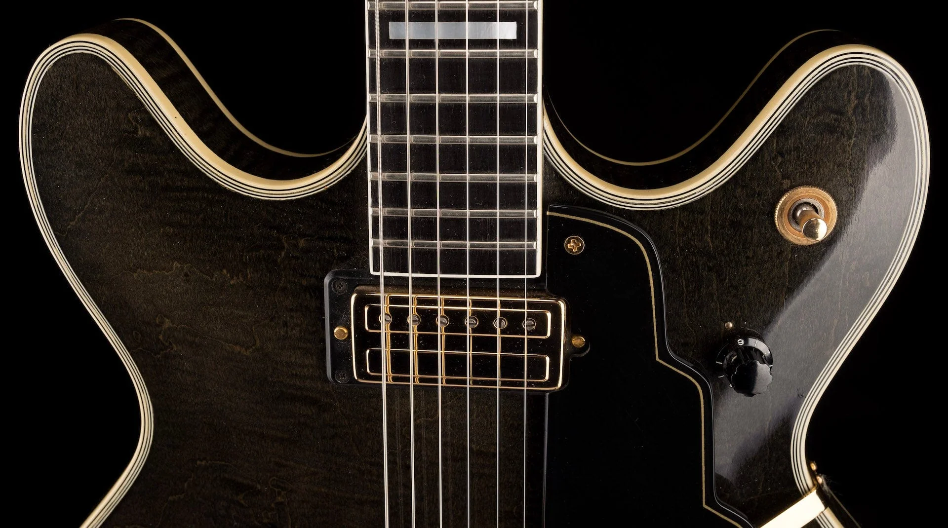 Pre Owned Vintage 1969 Guild Starfire VI Stereo with Bigsby Ebony Grain with OHSC - Jeffrey Foskett Collection - Image 8