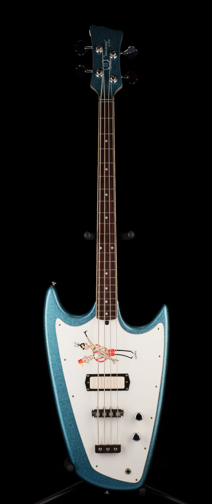 Pre Owned Hallmark by Shade Swept-Wing Reissue Bass Blue Sparkle With OHSC - Image 2