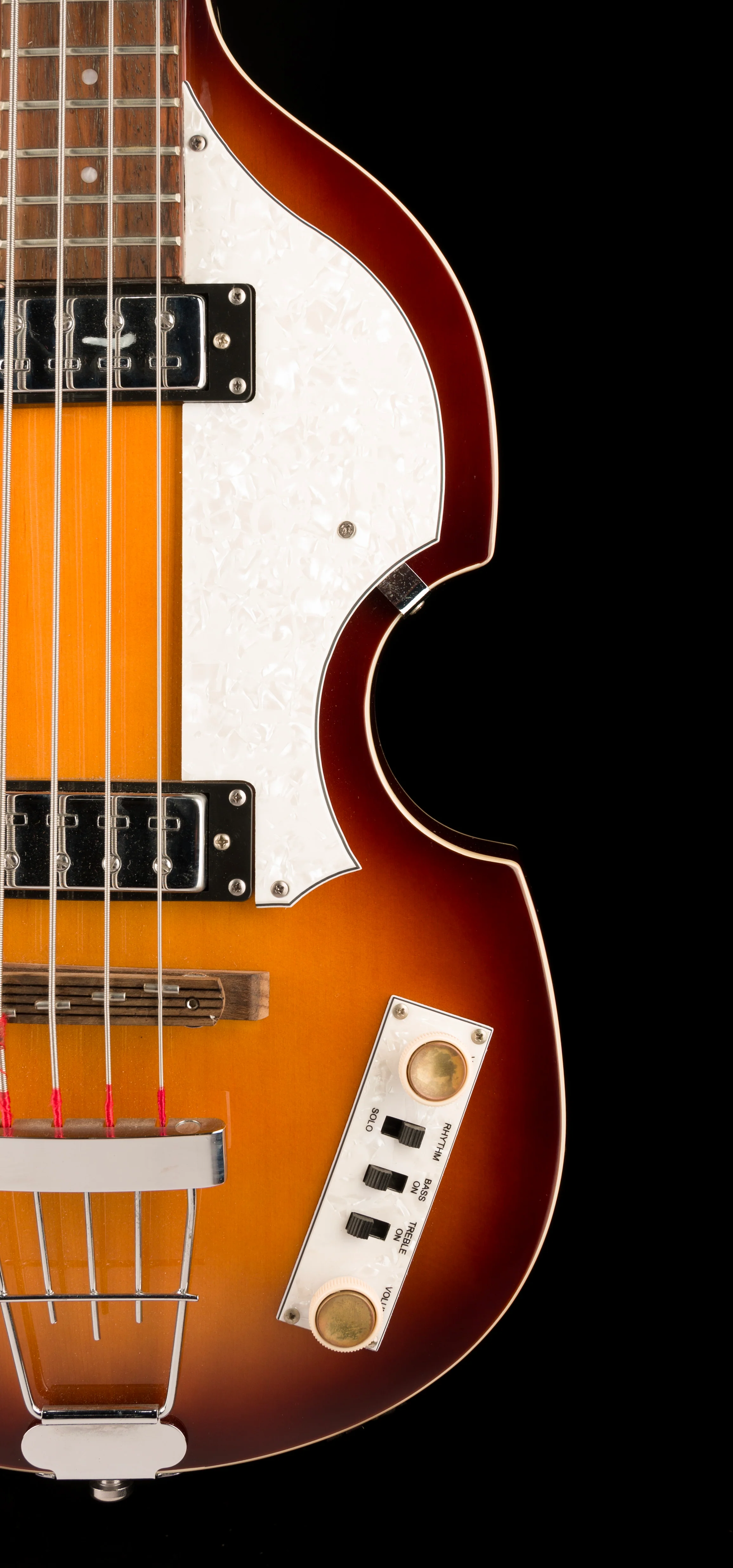 Pre Owned Hofner Violin B-Bass HI-Series Sunburst With Case - Image 9