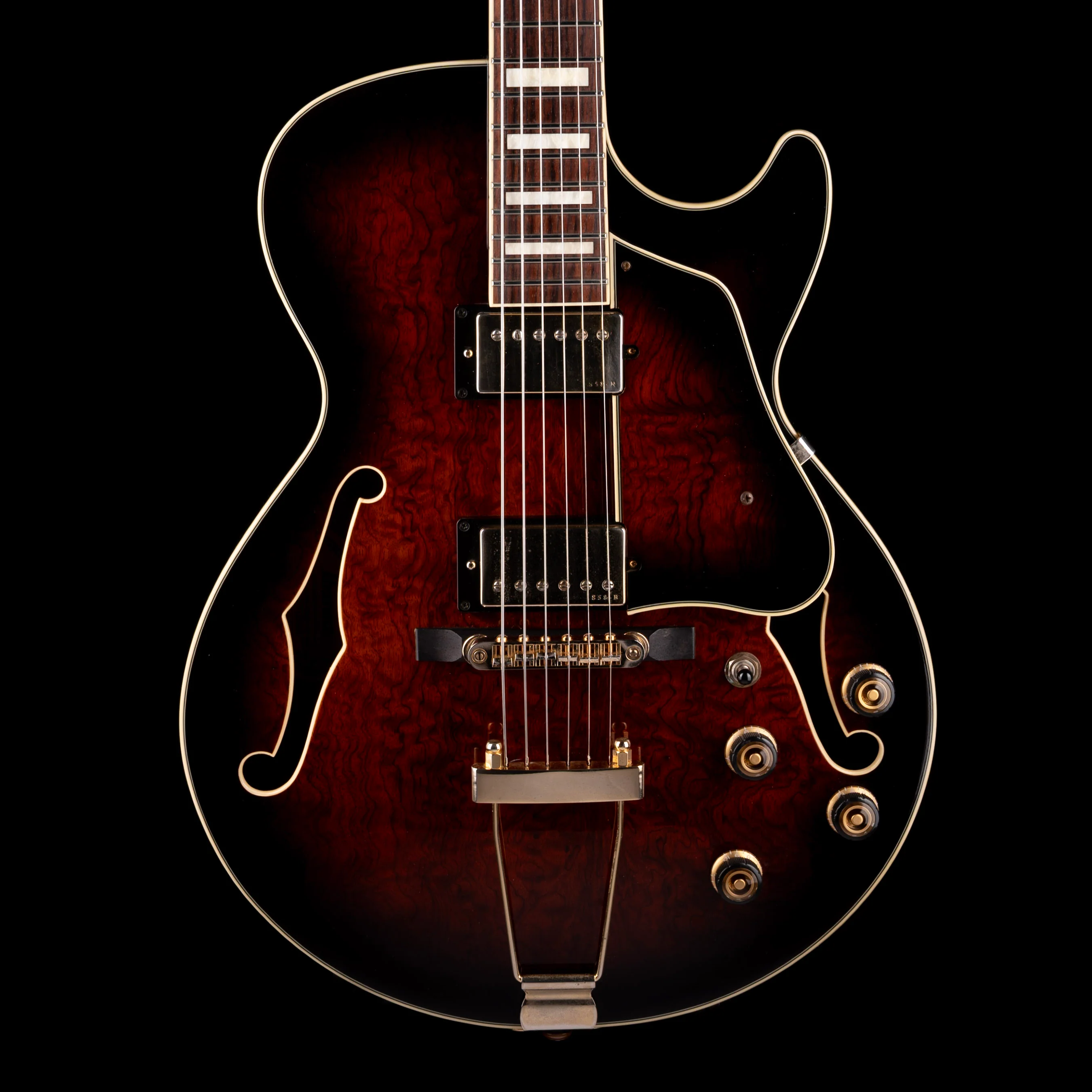 Pre Owned Ibanez Artcore AG95-DBS-12-04 Hollow Body Electric Guitar Dark Brown Sunburst with Gig Bag